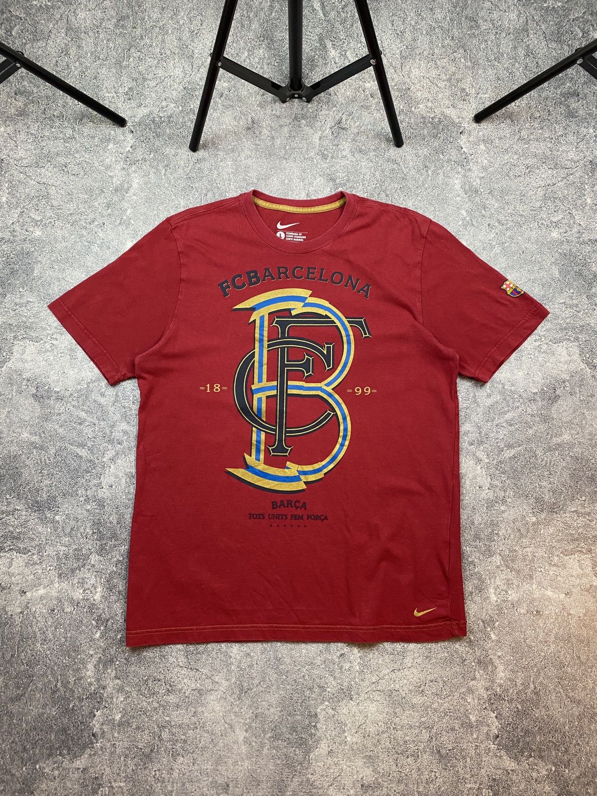 Nike × Vintage Vintage FC Barcelona Nike T-Shirt soccer jersey Size US L / EU 52-54 / 3 - 1 Thumbnail