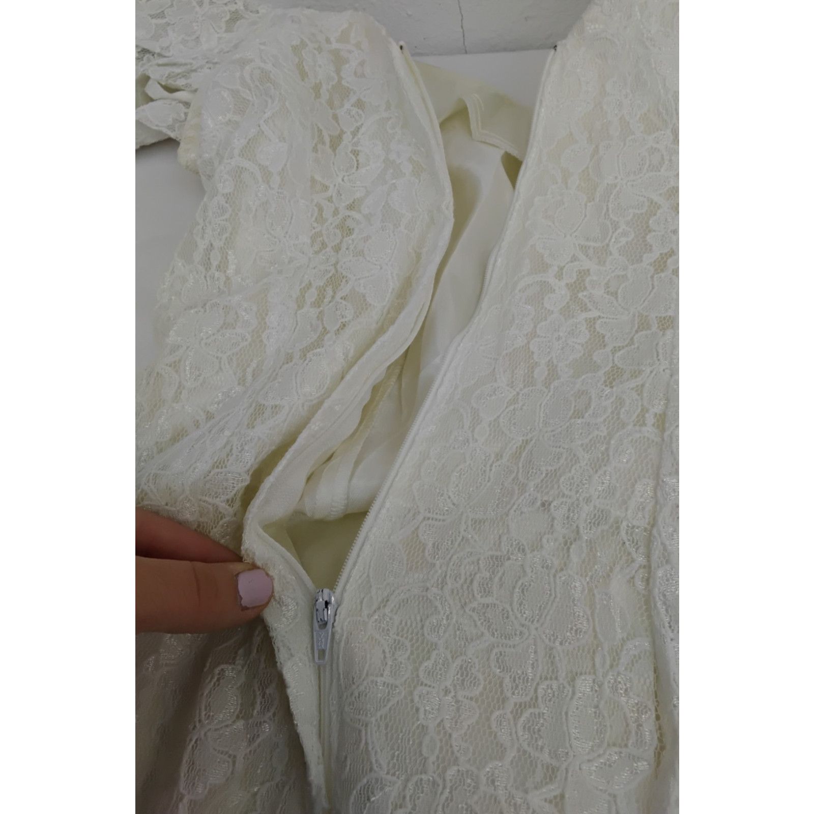 Other Loralie Lace Gown Women's 8 White Vintage 80s Wedding Dress Size M / US 6-8 / IT 42-44 - 9 Thumbnail