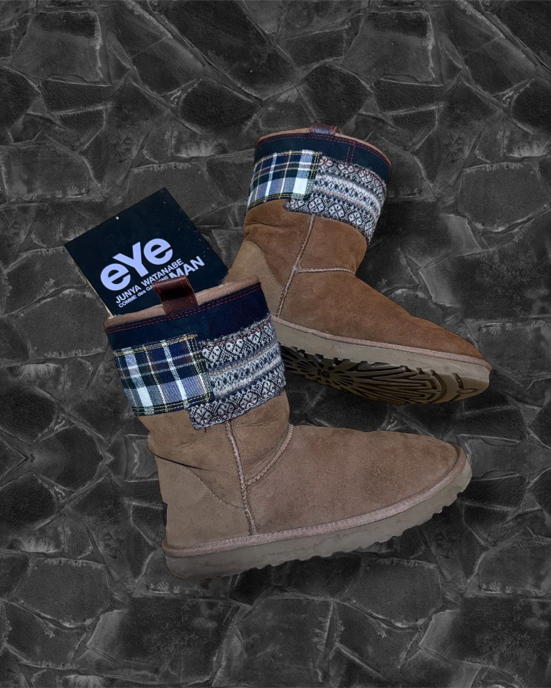 Junya Watanabe × Ugg AW13 Junya Watanabe Brown Plaid Patchwork Uggs Size US 9 / EU 42 - 2 Thumbnail