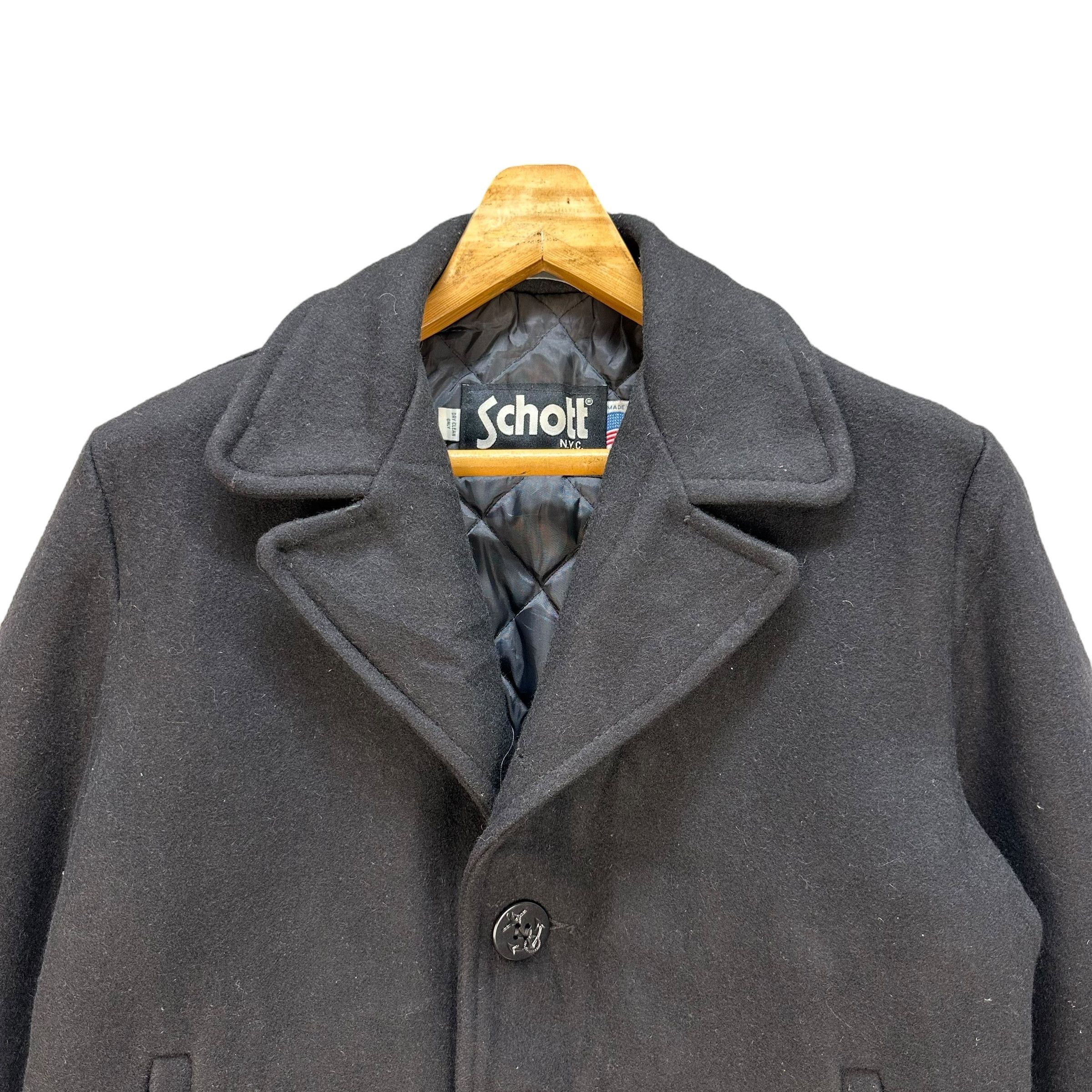 Schott SCHOTT Made in Usa Double Collar Wool Jacket #A48-1136 Size US S / EU 44-46 / 1 - 2 Thumbnail