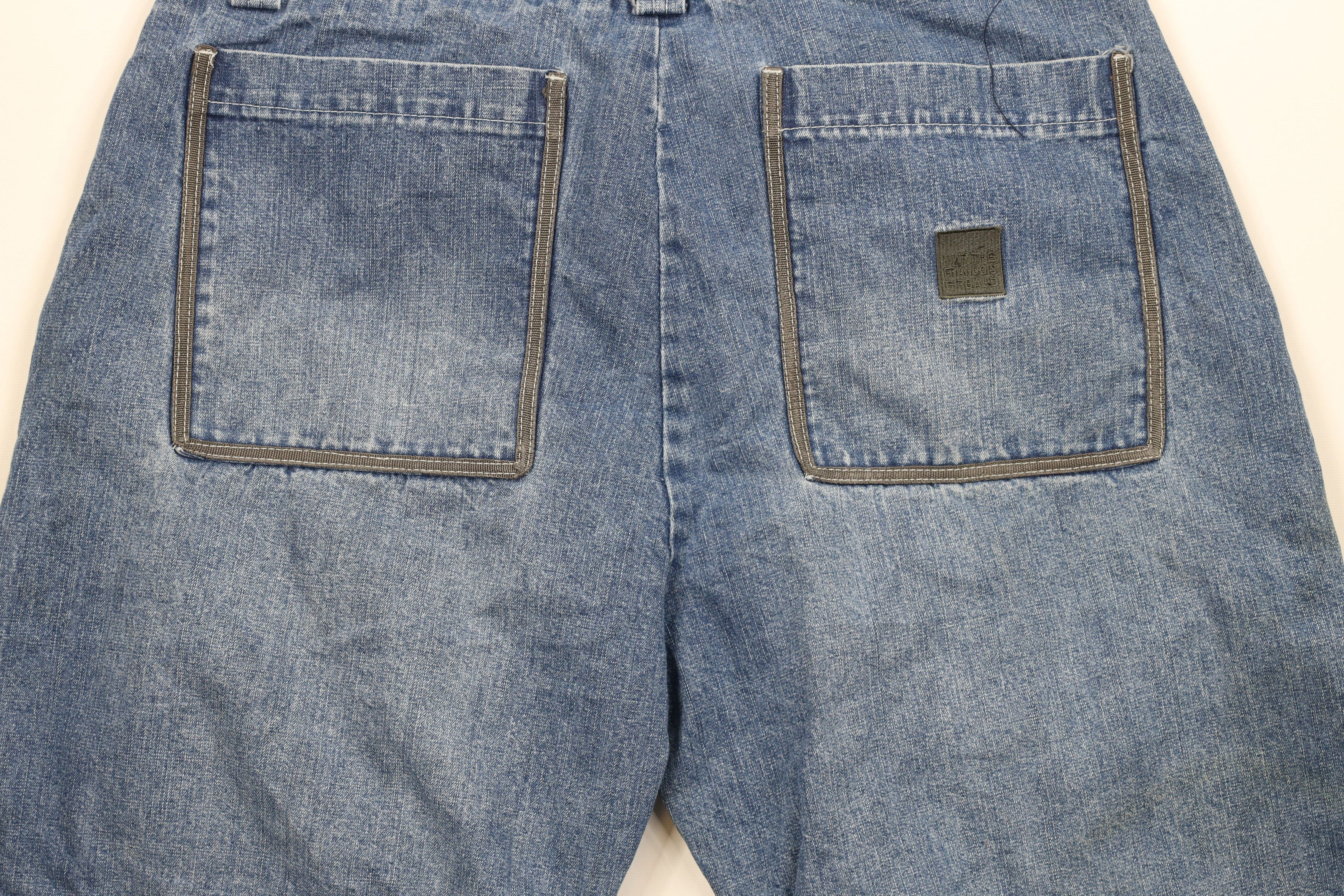 Marithe + Francois Girbaud × Vintage Vintage 90s Marithe Francois Girbaud Strap Denim Shorts Size US 40 / EU 56 - 10 Thumbnail