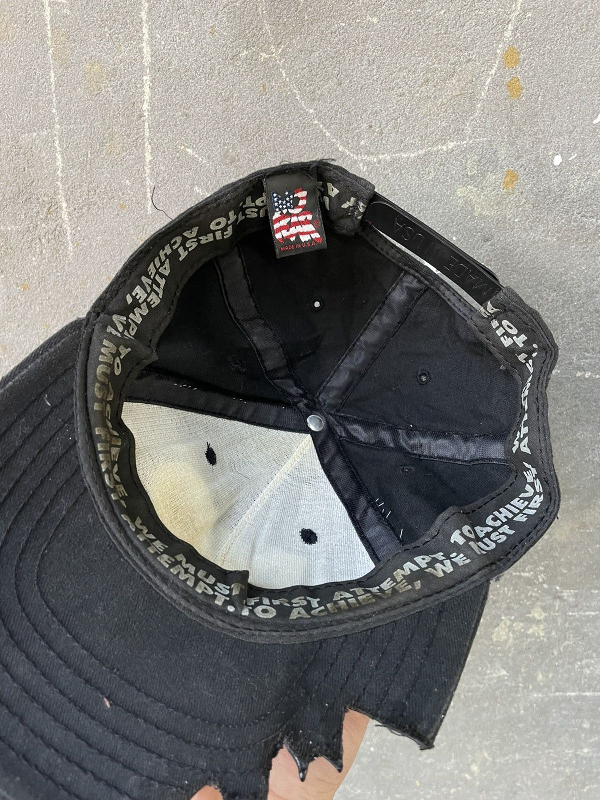 No Fear × Vintage Vintage No Fear 90’s ‘NO CRYBABIES’ Distressed Hat Cap Y2K Size ONE SIZE - 7 Thumbnail