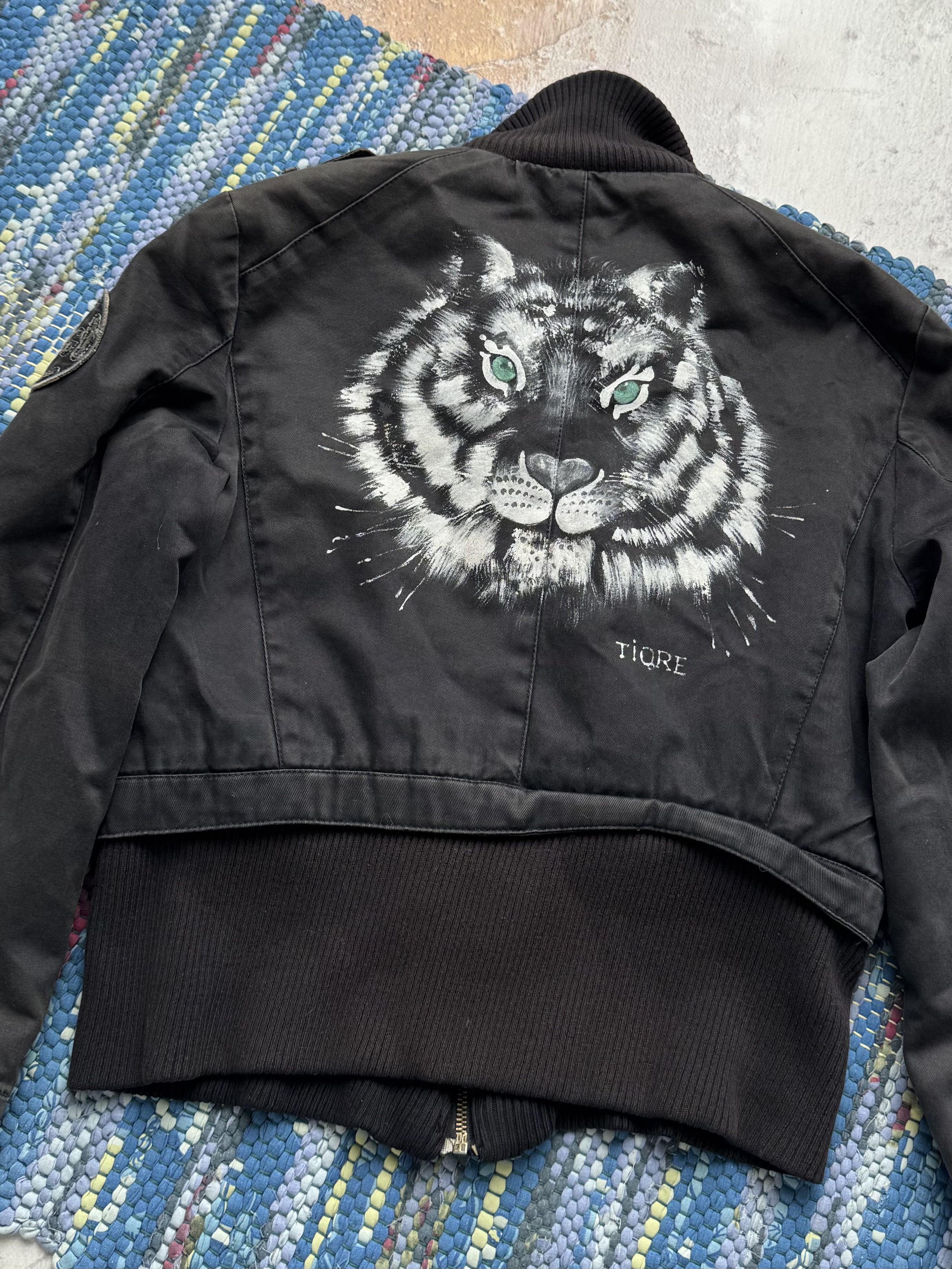 Vintage Vintage Black Crop Jacket Bomber Zip Utility Casual Coat Size M / US 6-8 / IT 42-44 - 15 Thumbnail
