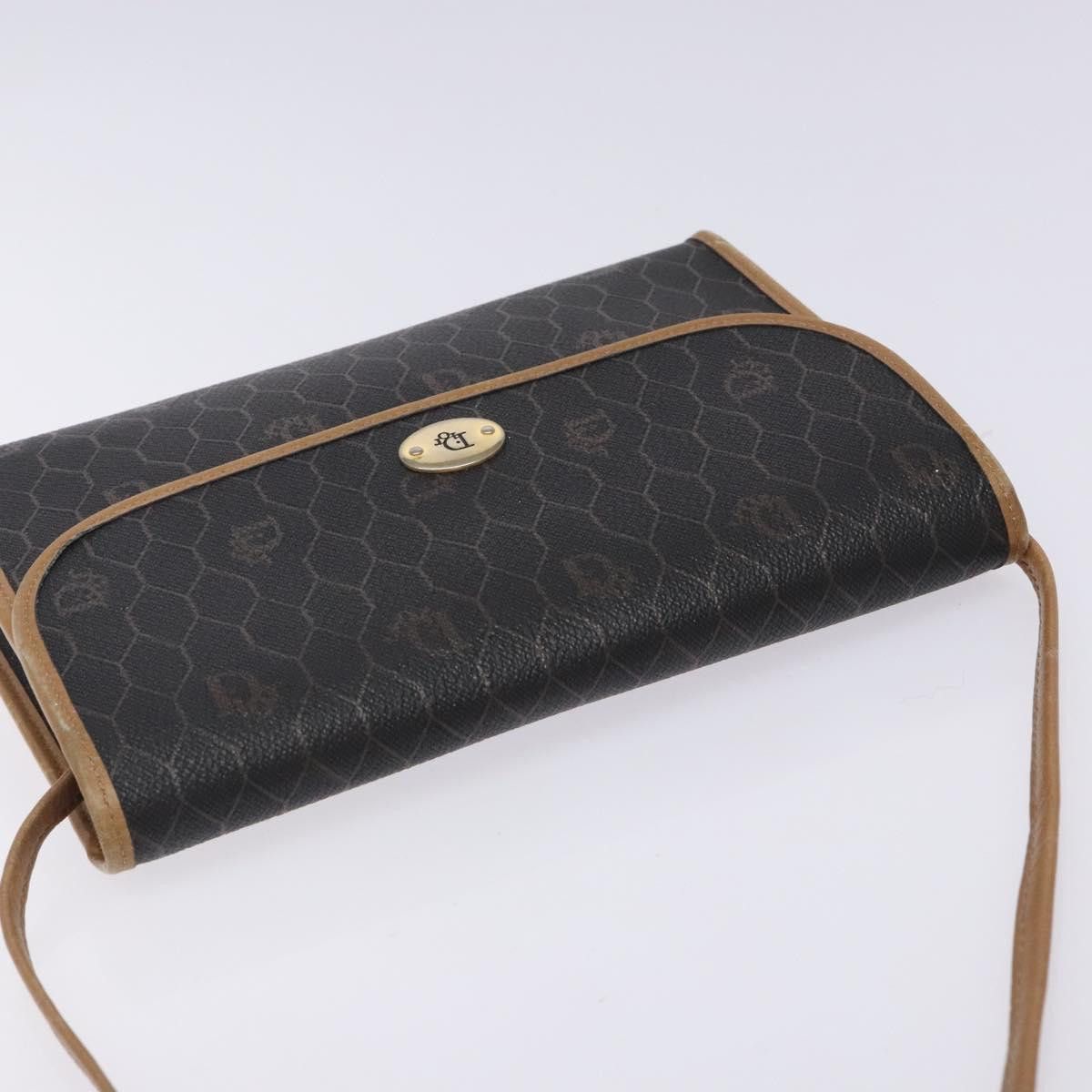 Dior DIOR Honeycomb Canvas Shoulder Bag Pvc Black Gold Size ONE SIZE - 6 Thumbnail