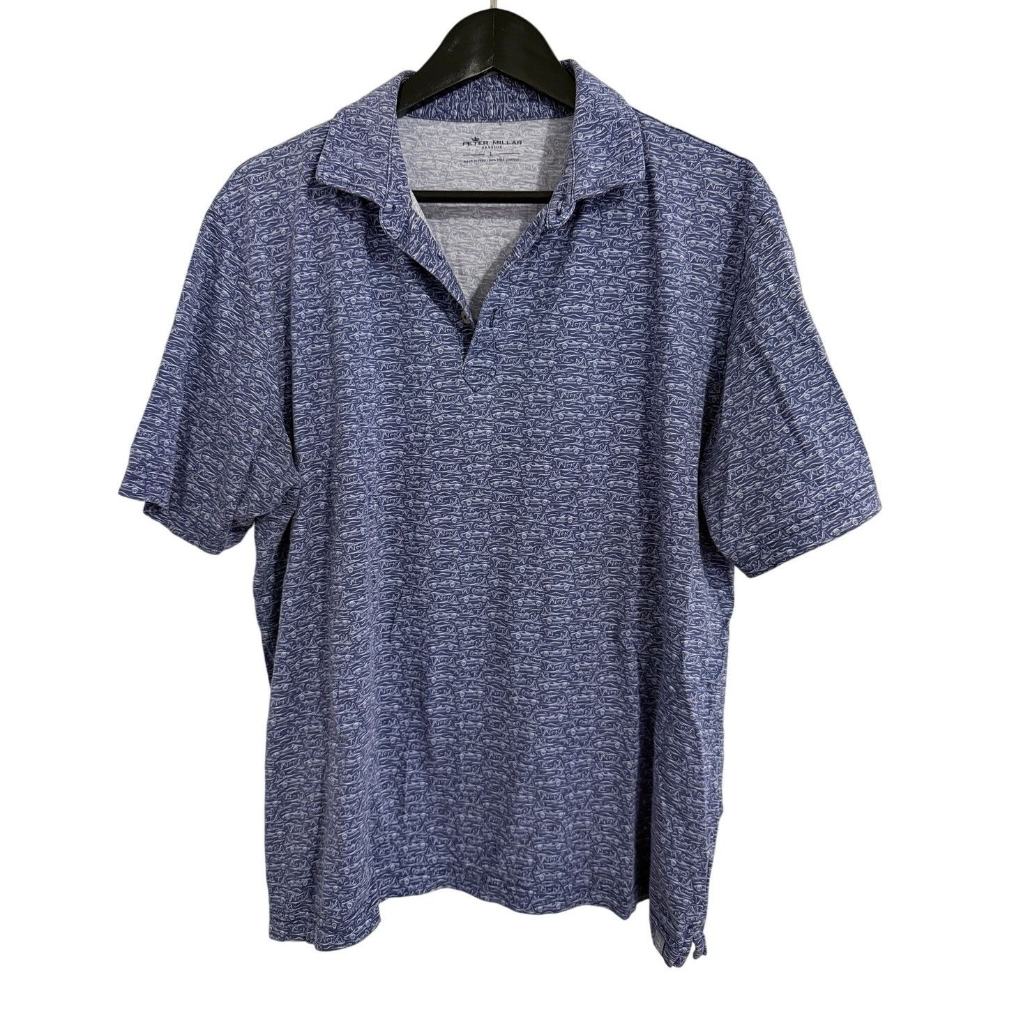 Peter Millar Peter Millar Seaside Blue Polo Shirt Men's Size Large Size US L / EU 52-54 / 3 - 1 Thumbnail