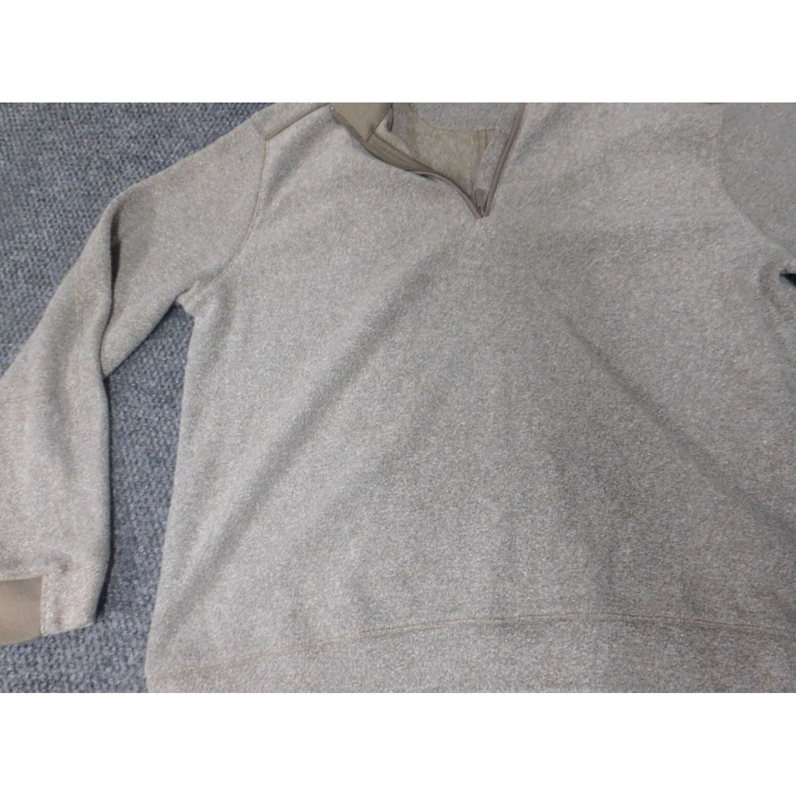 Vintage Greg Norman Mens Sweater L Gray 1/4 Zip Golf Knit Pullover Winter Casual Solid Size US L / EU 52-54 / 3 - 3 Thumbnail
