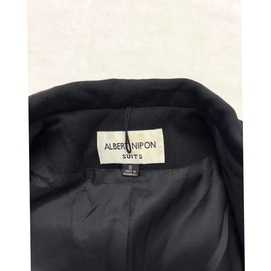 Albert Nipon VINTAGE Albert Nipon Black Wool Trench Style Blazer Size 8 Military Jacket Women Size M / US 6-8 / IT 42-44 - 5 Thumbnail