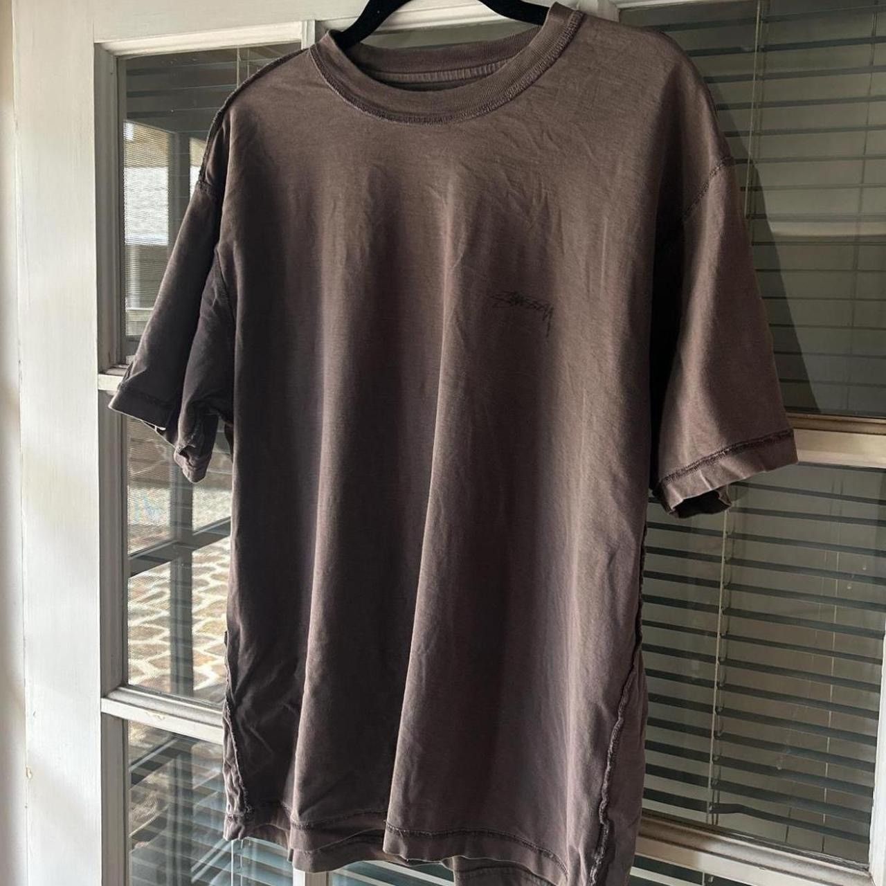 Stussy Grey inside out logo tee