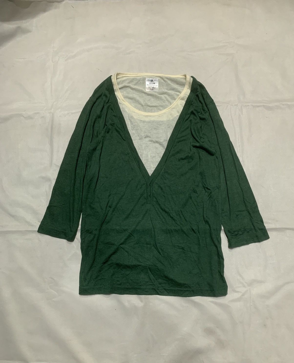 Japanese Brand Japanese Leon Double Layer Raglan Tee Shirt Size US M / EU 48-50 / 2 - 1 Thumbnail