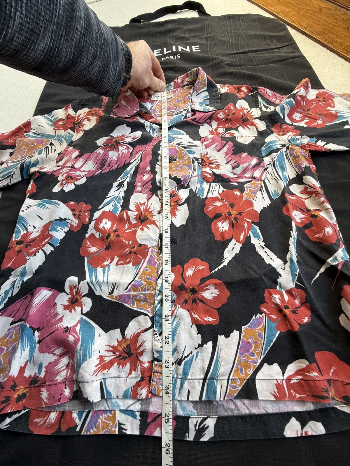 Saint Laurent Paris SS21 Saint Laurent Beckham Hawaiian shirt sample grail palm Size US S / EU 44-46 / 1 - 10 Thumbnail
