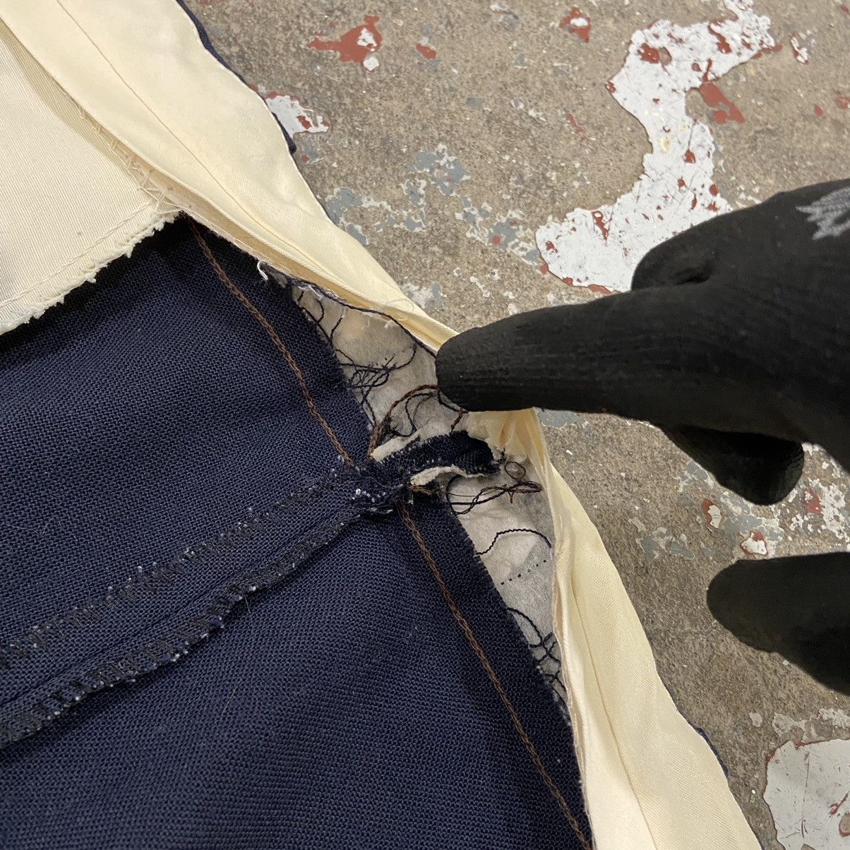 Vintage Vintage Navy Blue Pleated Trousers Size US 36 / EU 52 - 5 Thumbnail