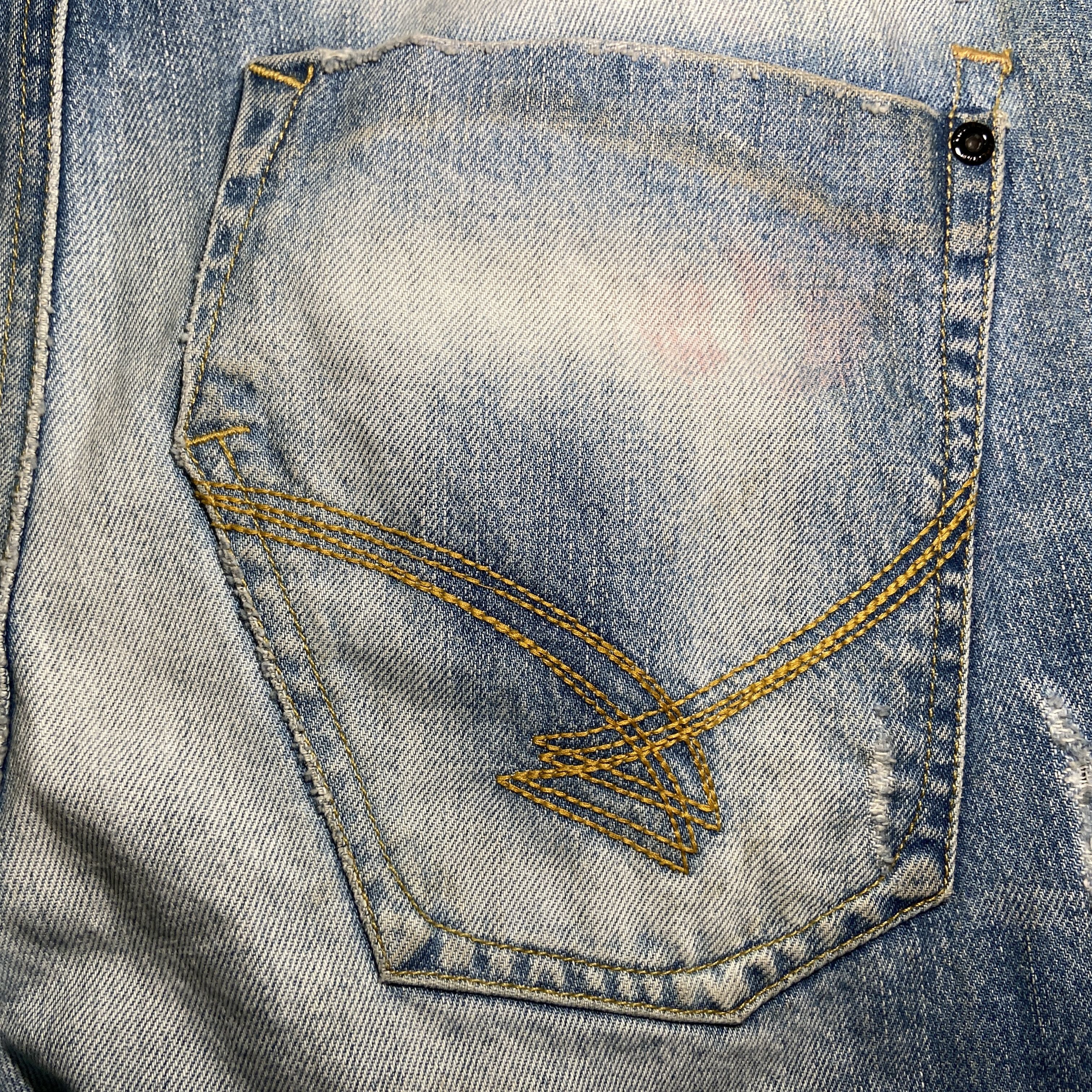 Firetrap × If Six Was Nine Firetrap Extreme Vintage Wash Sashiko Jeans Size US 32 / EU 48 - 11 Thumbnail