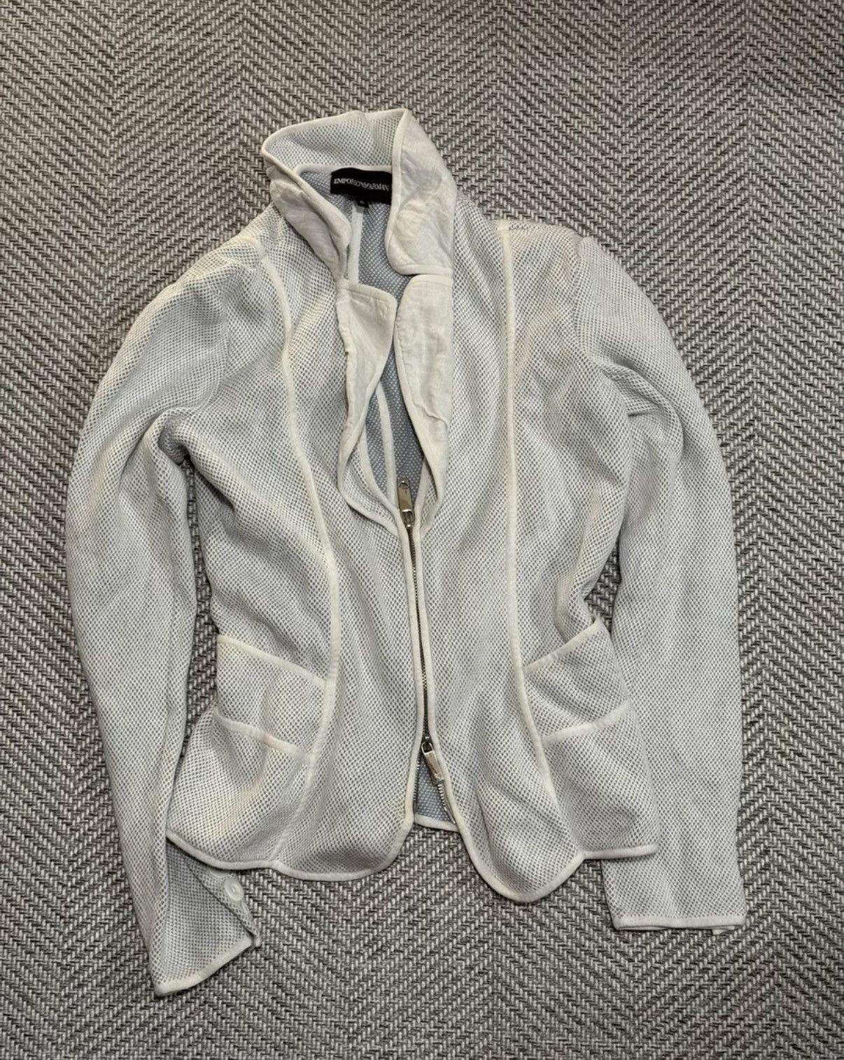 Emporio Armani Emporio Armani Y2K Mesh Zip-Up Jacket K24 Size S / US 4 / IT 40 - 2 Thumbnail
