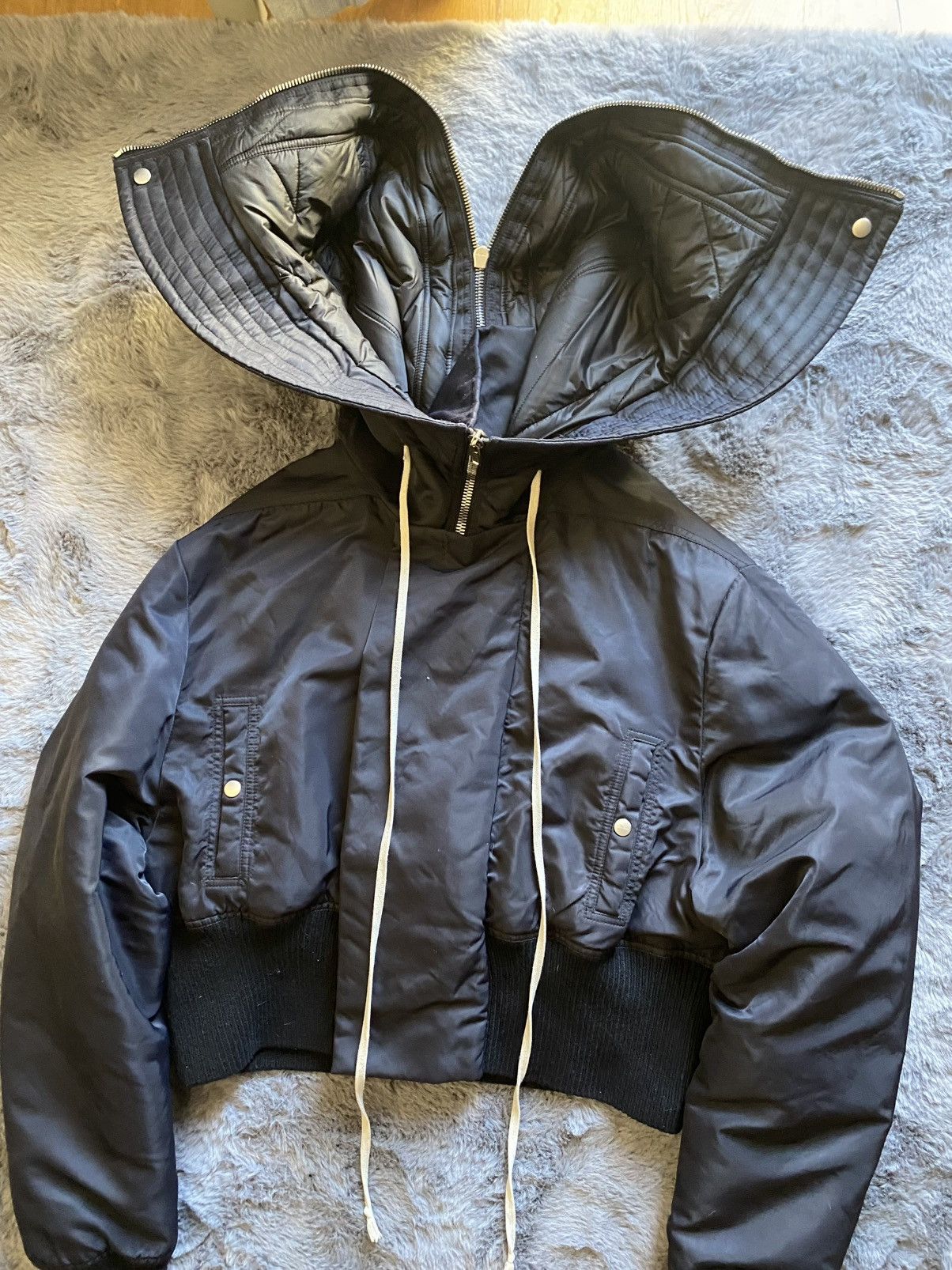 Rick Owens Rick Owens F/W 23 Luxor Cropped Flight Bomber Jacket Size US S / EU 44-46 / 1 - 4 Thumbnail