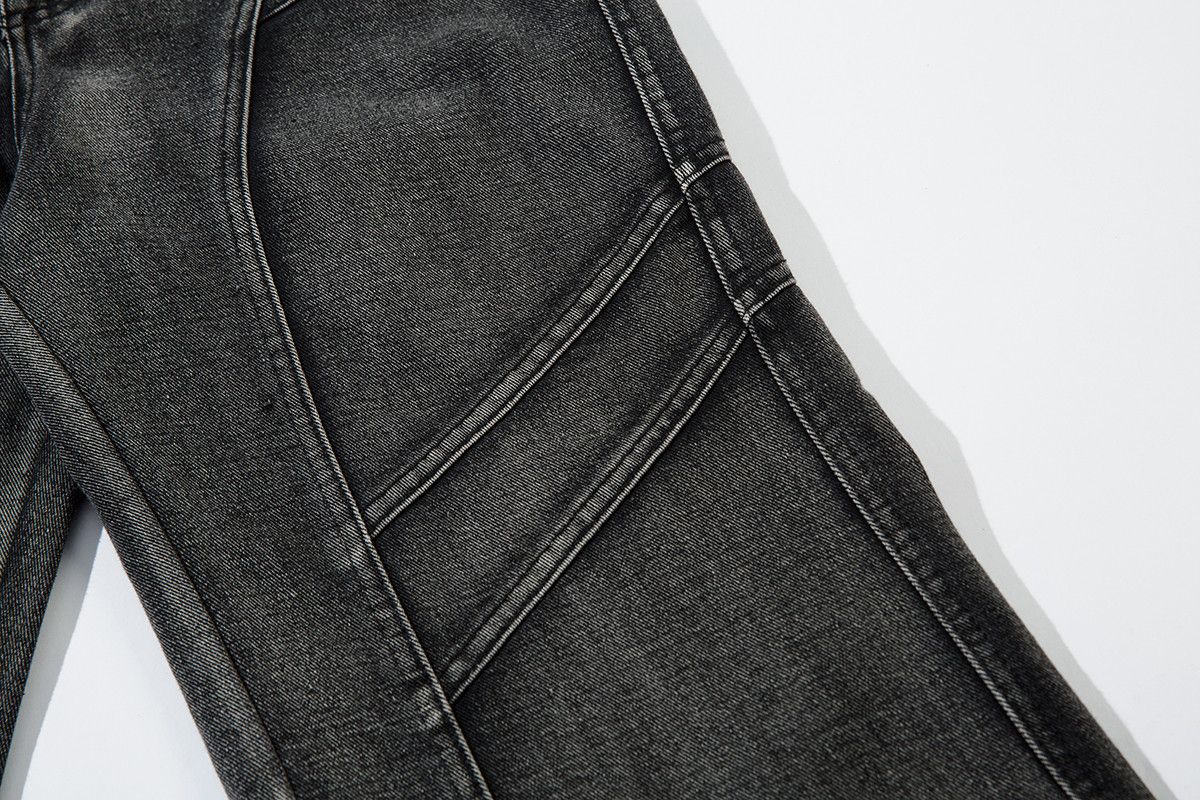 Japanese Brand × Jean Streetwear Washed Black Baggy Straight Solid Jeans Size US 33 - 8 Thumbnail