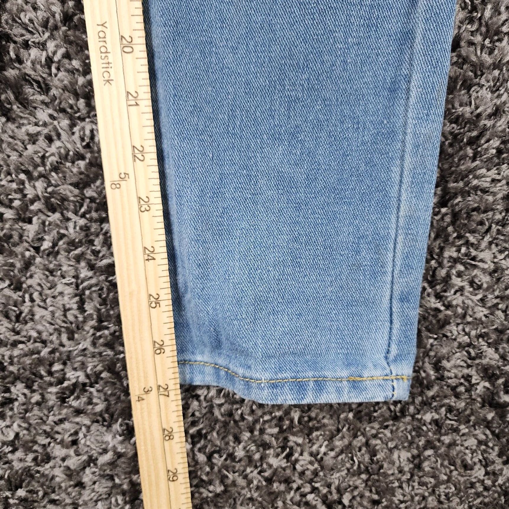 Boohoo Boohoo Petite Blue Distressed Boyfriend High Rise Jeans Size 6 Womens Size 28" / US 6 / IT 42 - 6 Thumbnail