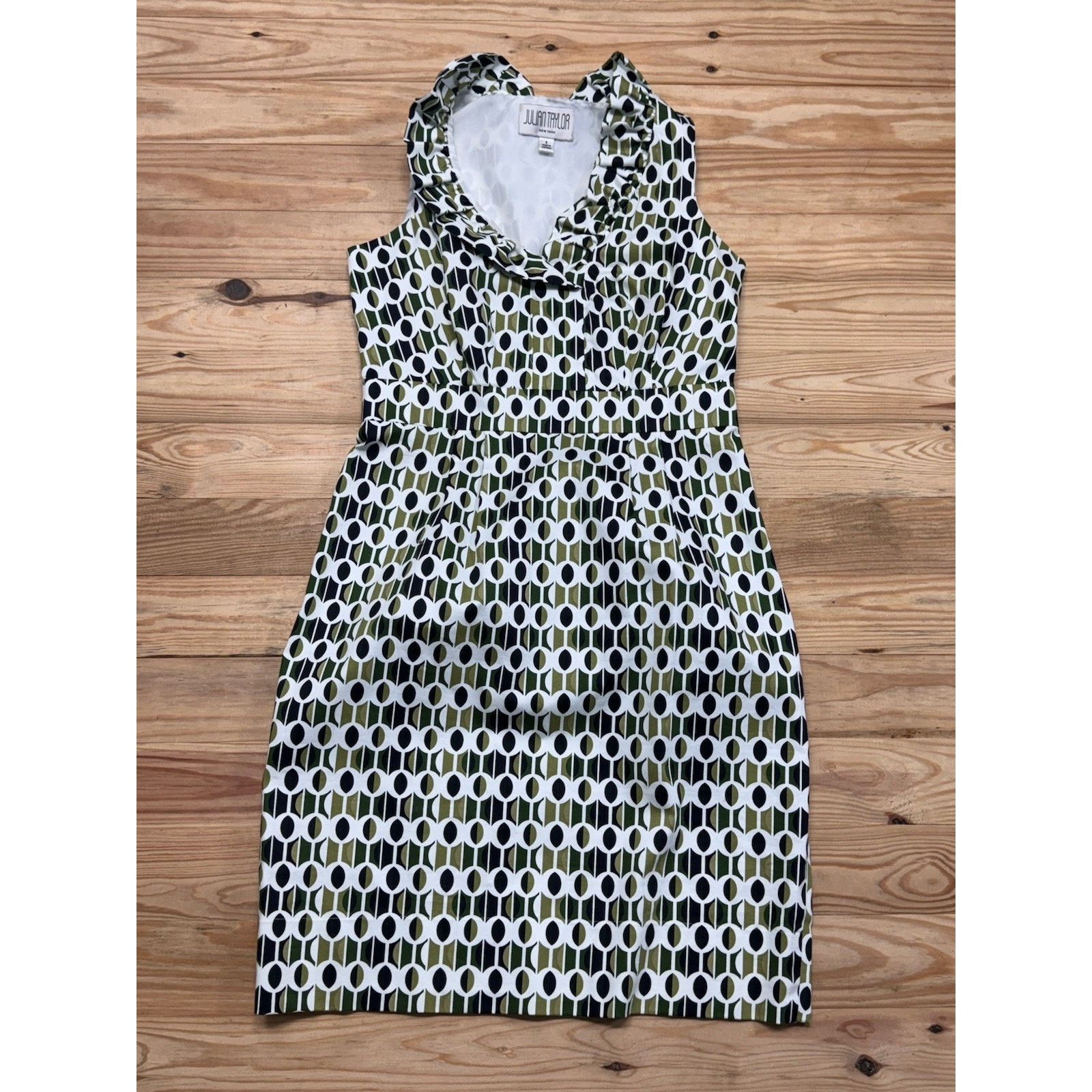 Other Julian Taylor Dress Women’s Size 8 Green White Black Size M / US 6-8 / IT 42-44 - 5 Thumbnail