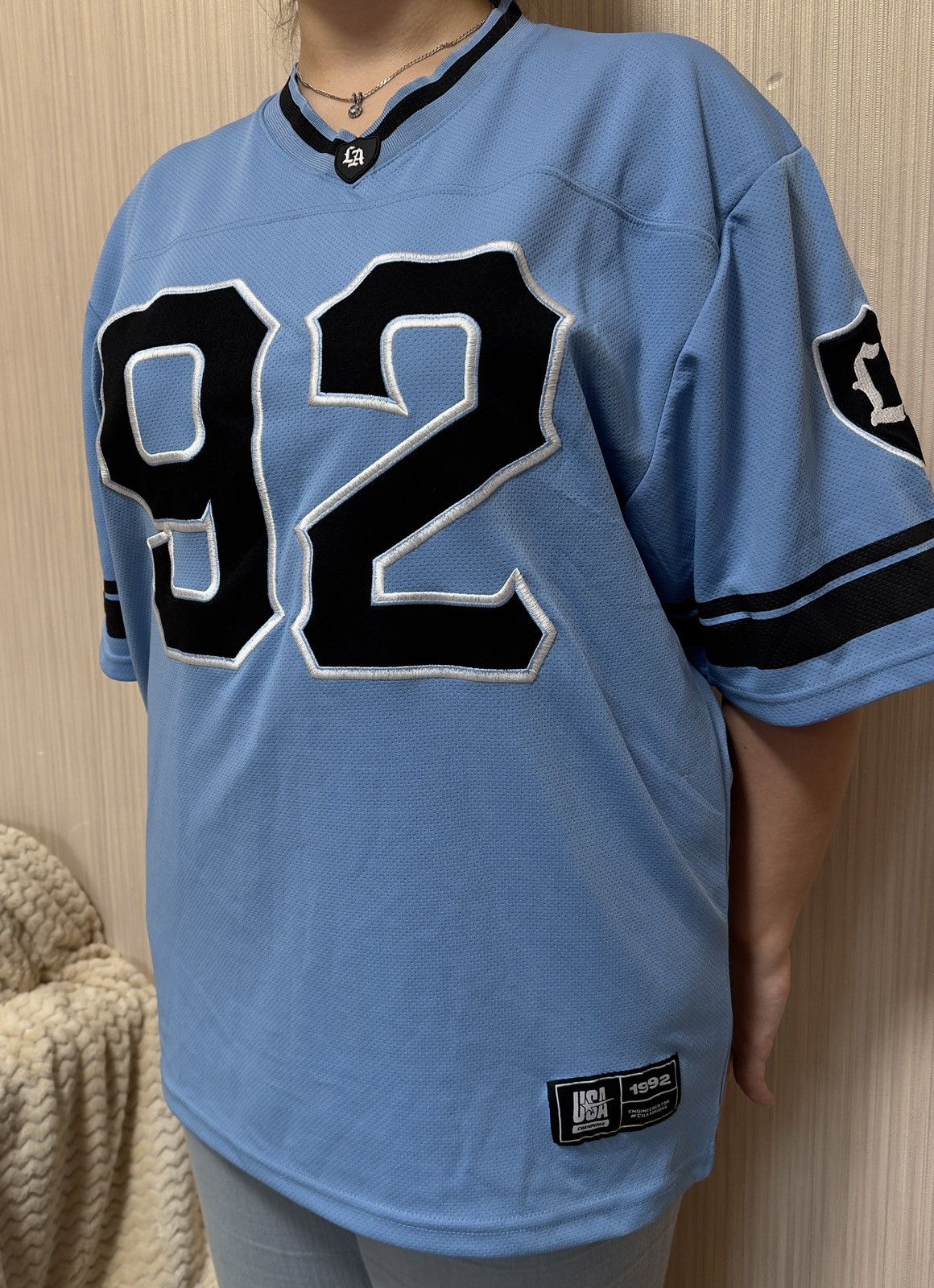 Japanese Brand × Vintage Los Angeles futuristic distressed jersey Size US XL / EU 56 / 4 - 12 Thumbnail