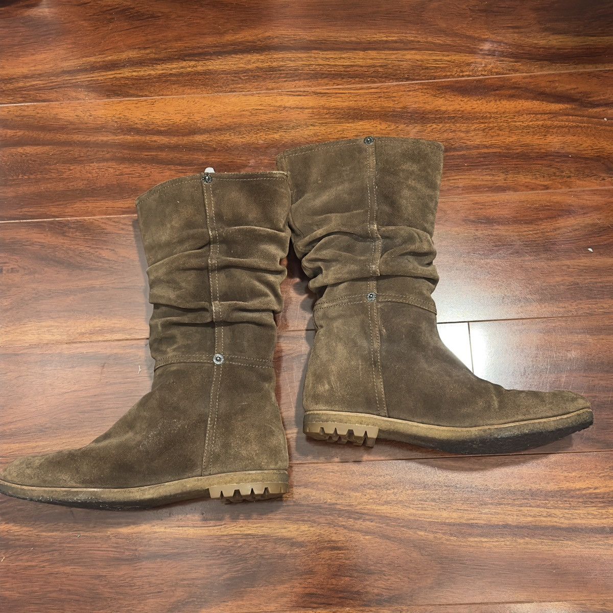 Prada PRADA Chocolate Suede Slouchy Boots/Booties Size US 6.5 / IT 36.5 - 3 Thumbnail