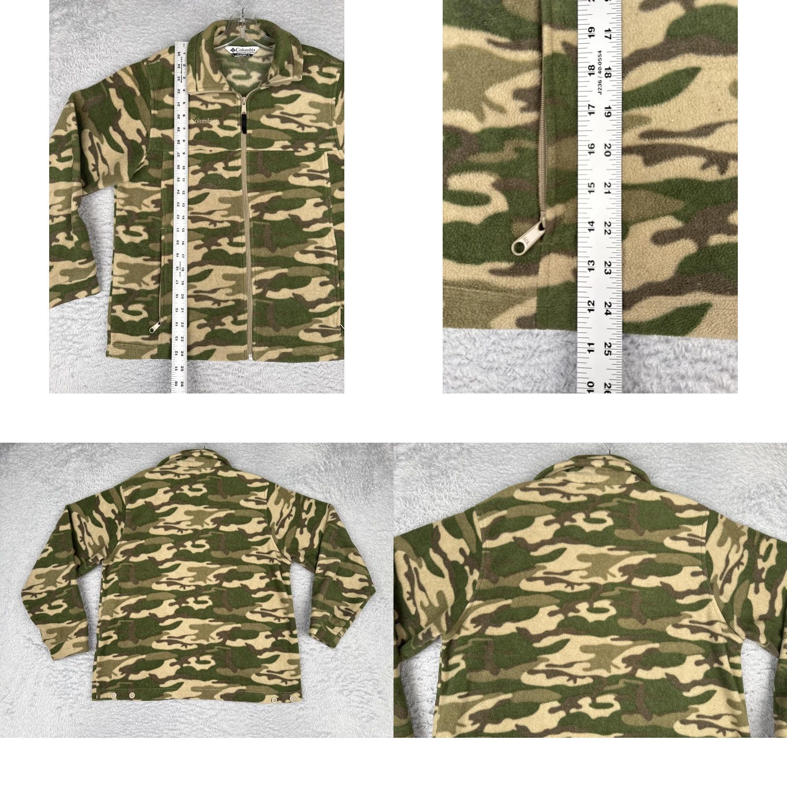 Vintage Columbia Fleece Jacket Mens Small Green Camo Full Zip Pockets Outdoor Hiking Size US S / EU 44-46 / 1 - 9 Thumbnail