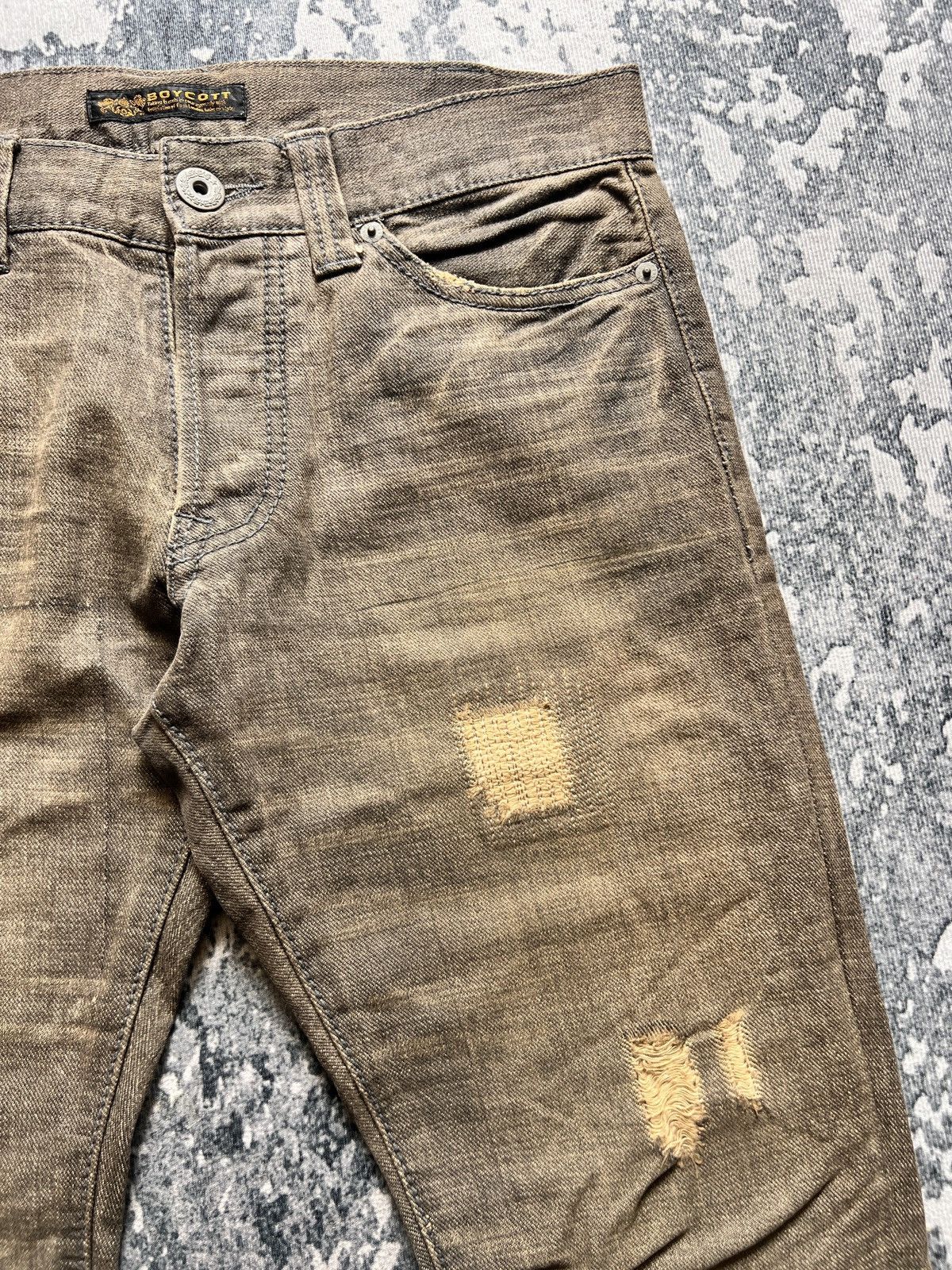 Boycott Boycott Destroyed Tappered Denim Jeans Size US 34 / EU 50 - 5 Thumbnail