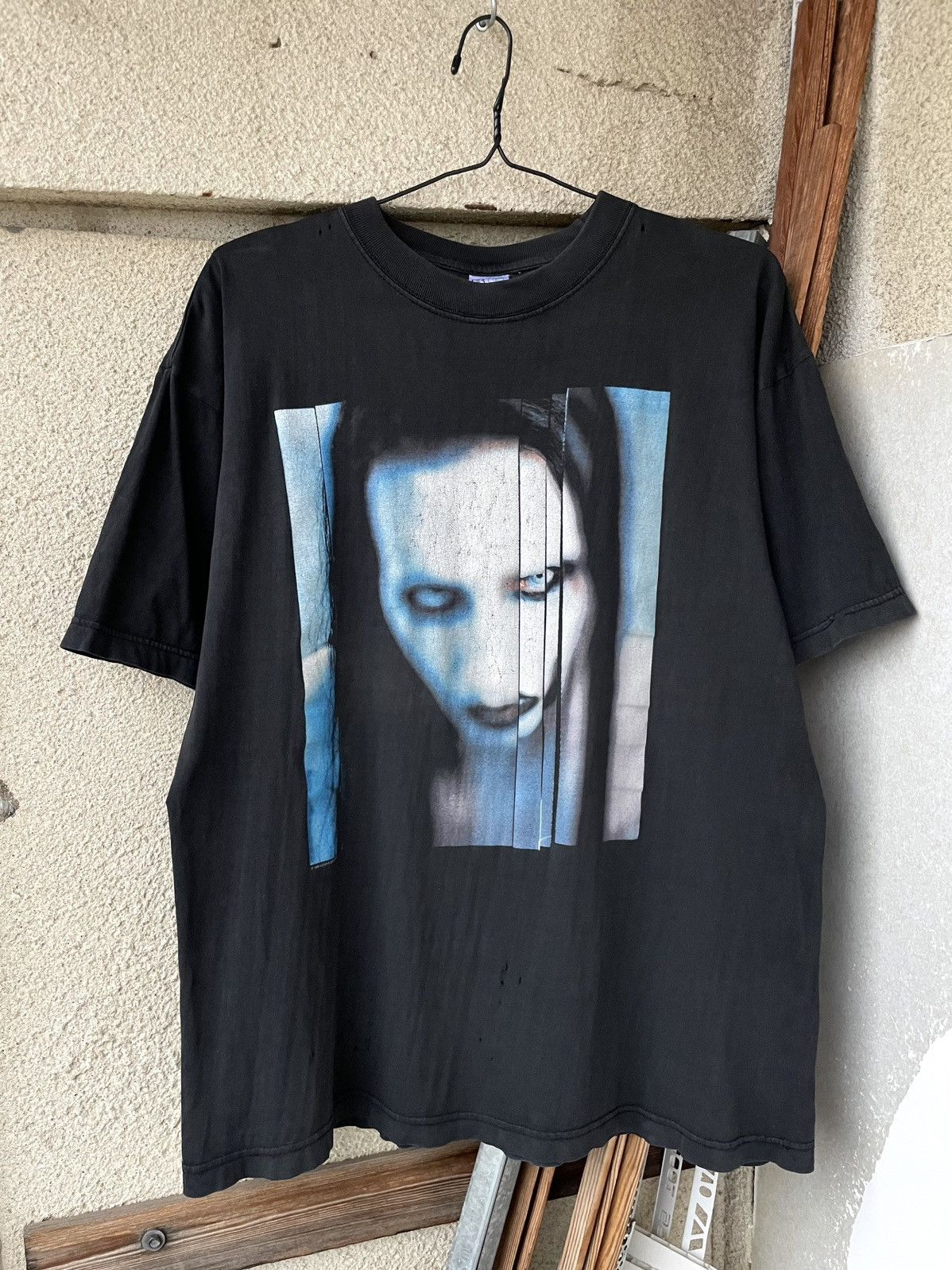 Band Tees Vintage 90s Marilyn Manson The Long Road Out Of Hell T-Shirt Size US XL / EU 56 / 4 - 16 Thumbnail