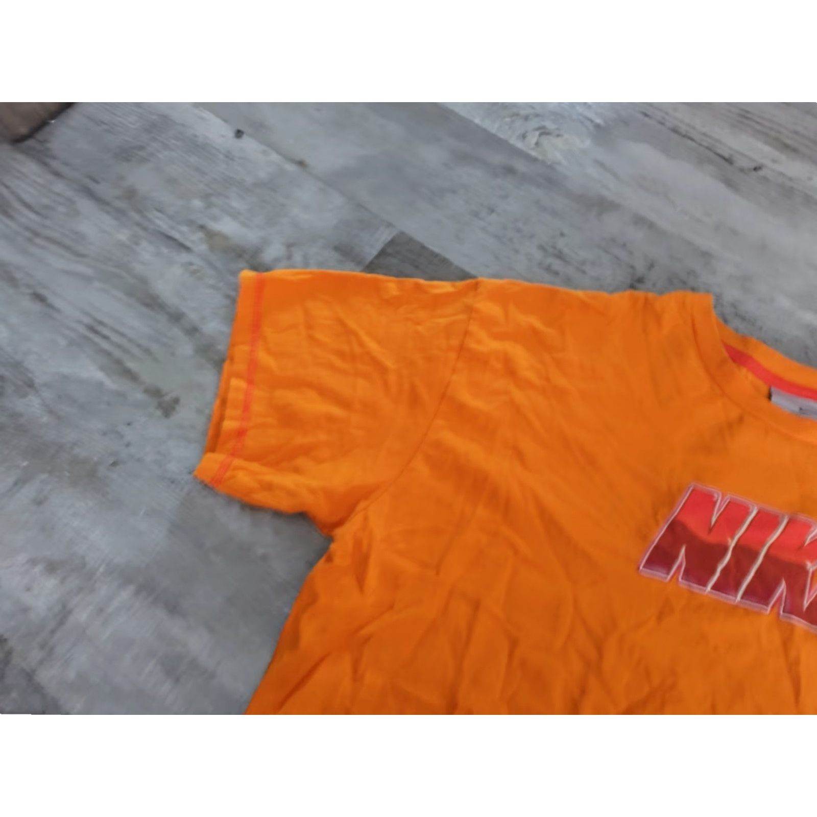 Nike VINTAGE Nike T-Shirt Men 2XL Short Sleeve Crew Neck Graphic Print Orange Y2K Double-Sided Swoosh Sports Size US XXL / EU 58 / 5 - 3 Thumbnail