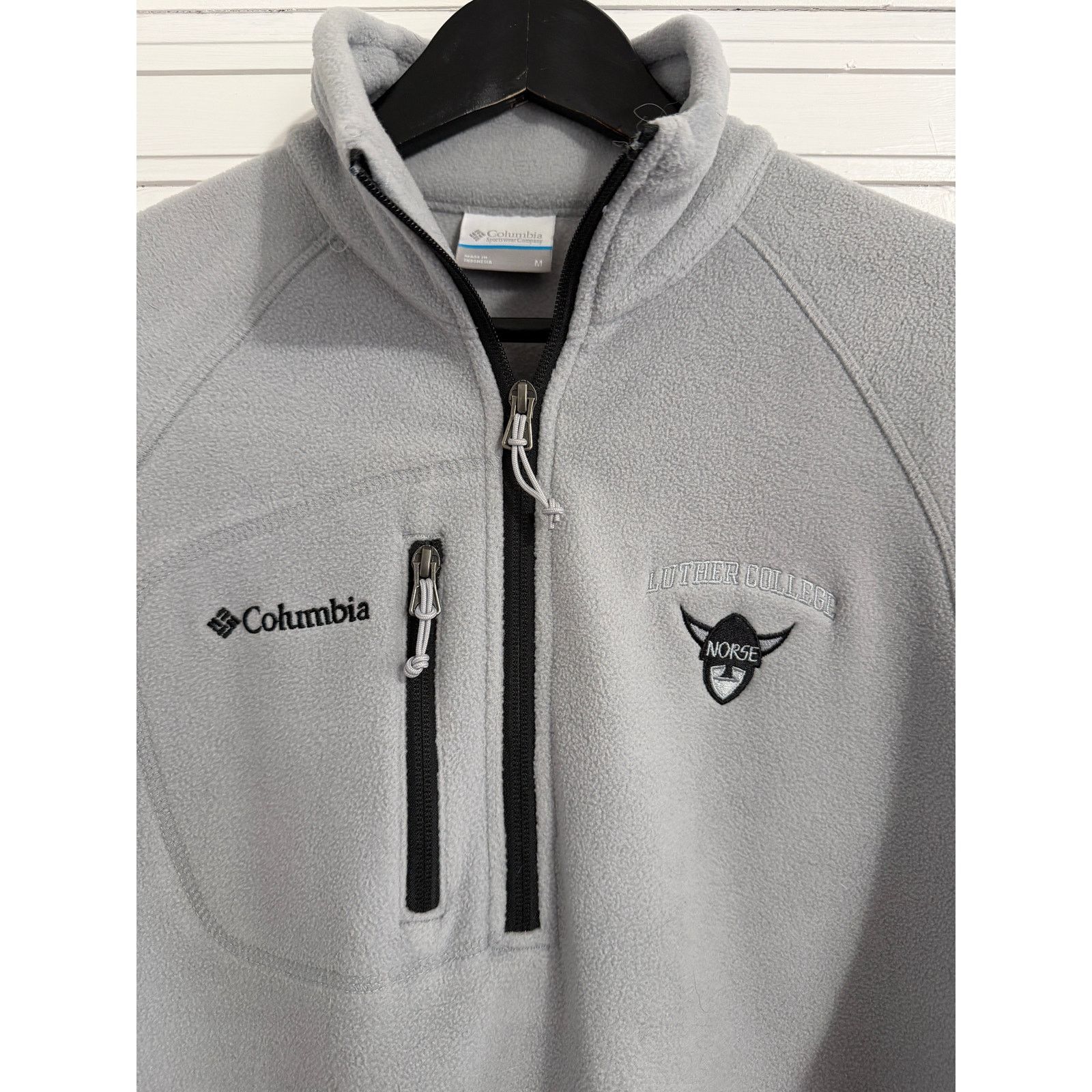 Columbia Luther College Norse Gray Fleece 1/4-Zip Size Medium Size US M / EU 48-50 / 2 - 2 Thumbnail