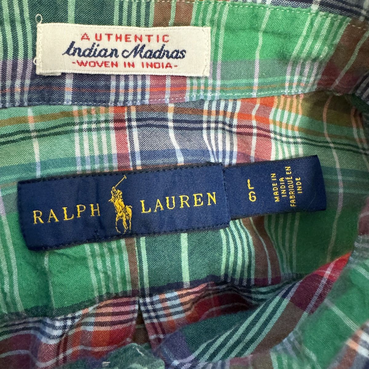 Polo Ralph Lauren Polo Ralph Lauren – Authentic Indian Madras Shirt – Men’s L Size US L / EU 52-54 / 3 - 4 Thumbnail
