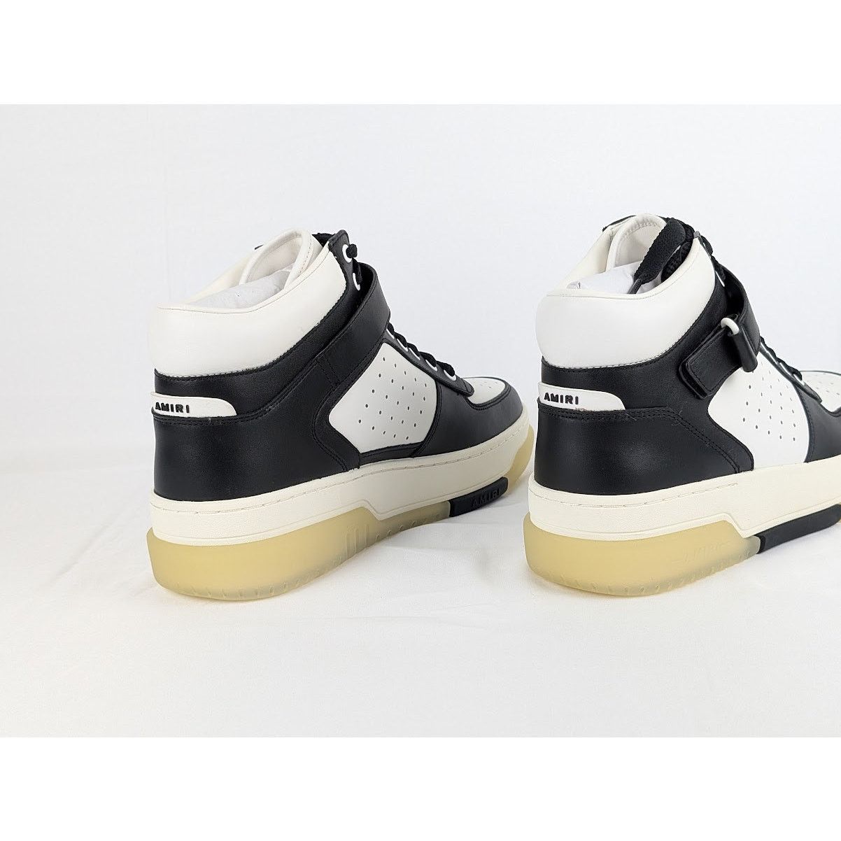 Amiri o1rshd1 Stadium Hi Top Sneakers in Black/White Size US 13 / EU 46 - 9 Thumbnail