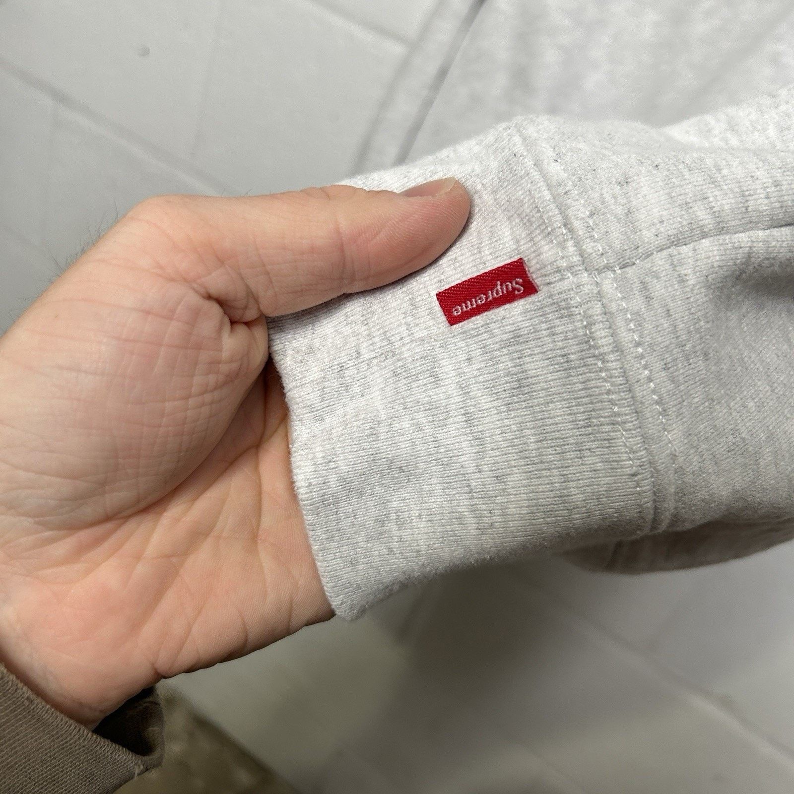 Supreme Supreme Script Hooded Pullover “Ash Grey” SS23 Size US M / EU 48-50 / 2 - 9 Thumbnail
