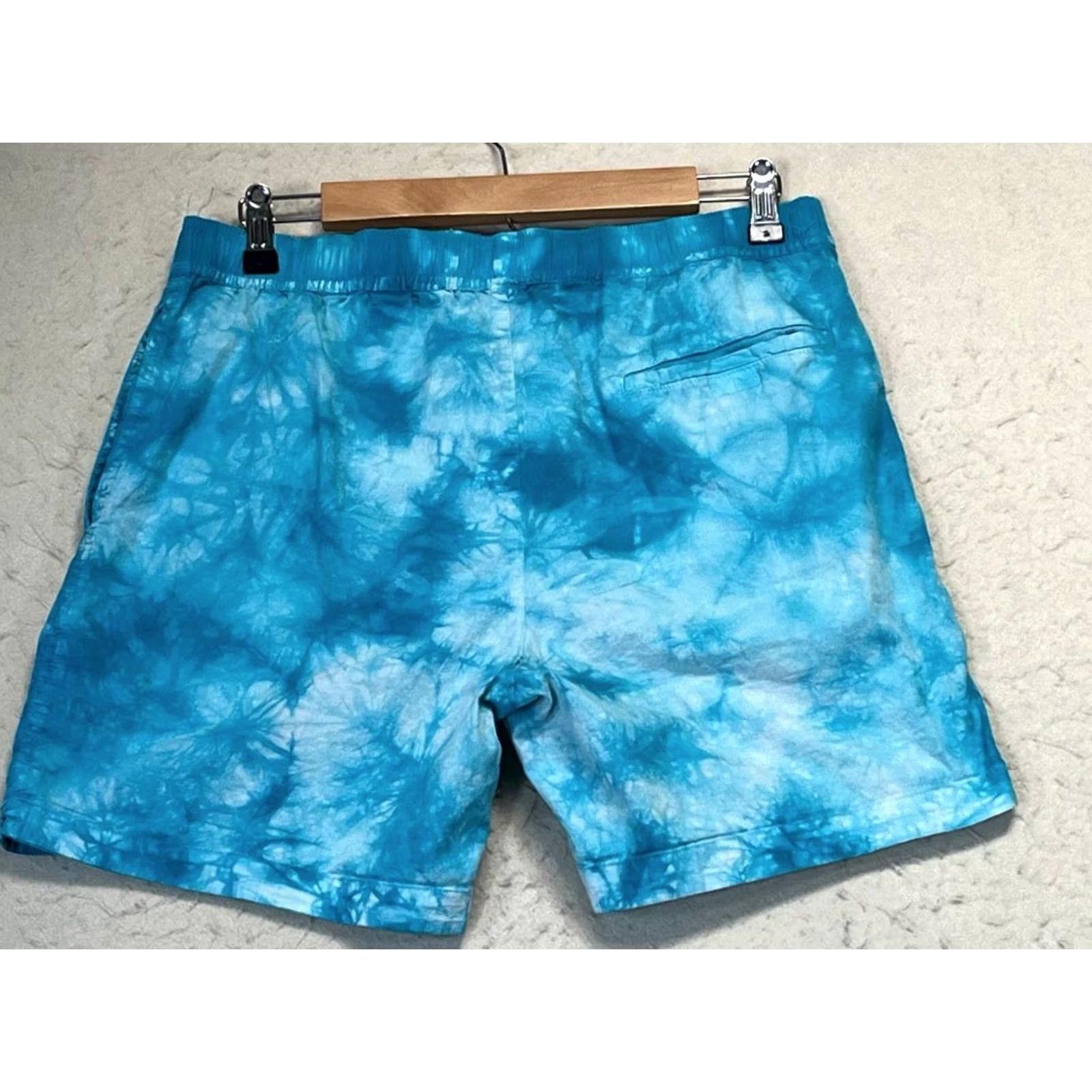 Vintage Modern Amusement Blue Drawstring Swim Shorts Men's Medium Size US 31 - 2 Thumbnail