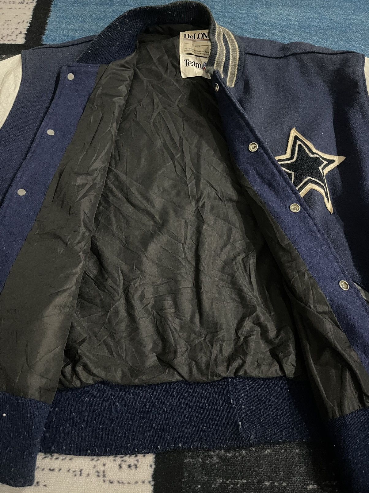 NFL Vintage Delong Nfl Cowboys Varsity Jacket Size US XL / EU 56 / 4 - 15 Thumbnail