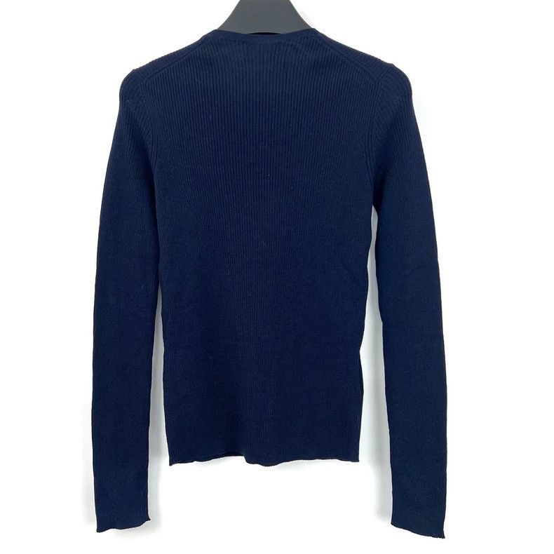 Prada Prada Dark blue chest logo knitted bottom long sleeves 2505 Size XS / US 0-2 / IT 36-38 - 2 Thumbnail