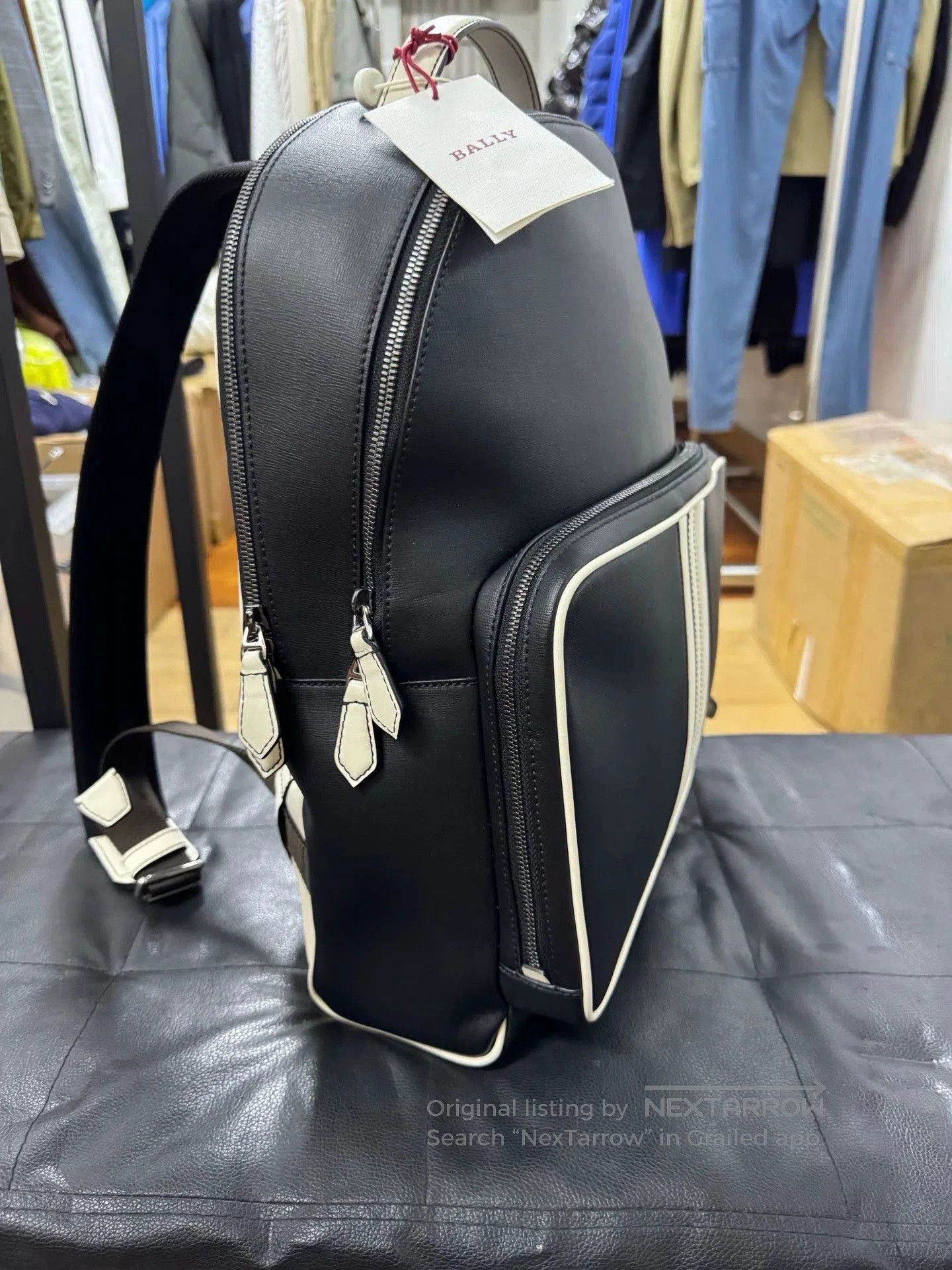 Bally Bally Black Leather Backpack with Color Accent. Size ONE SIZE - 2 Thumbnail