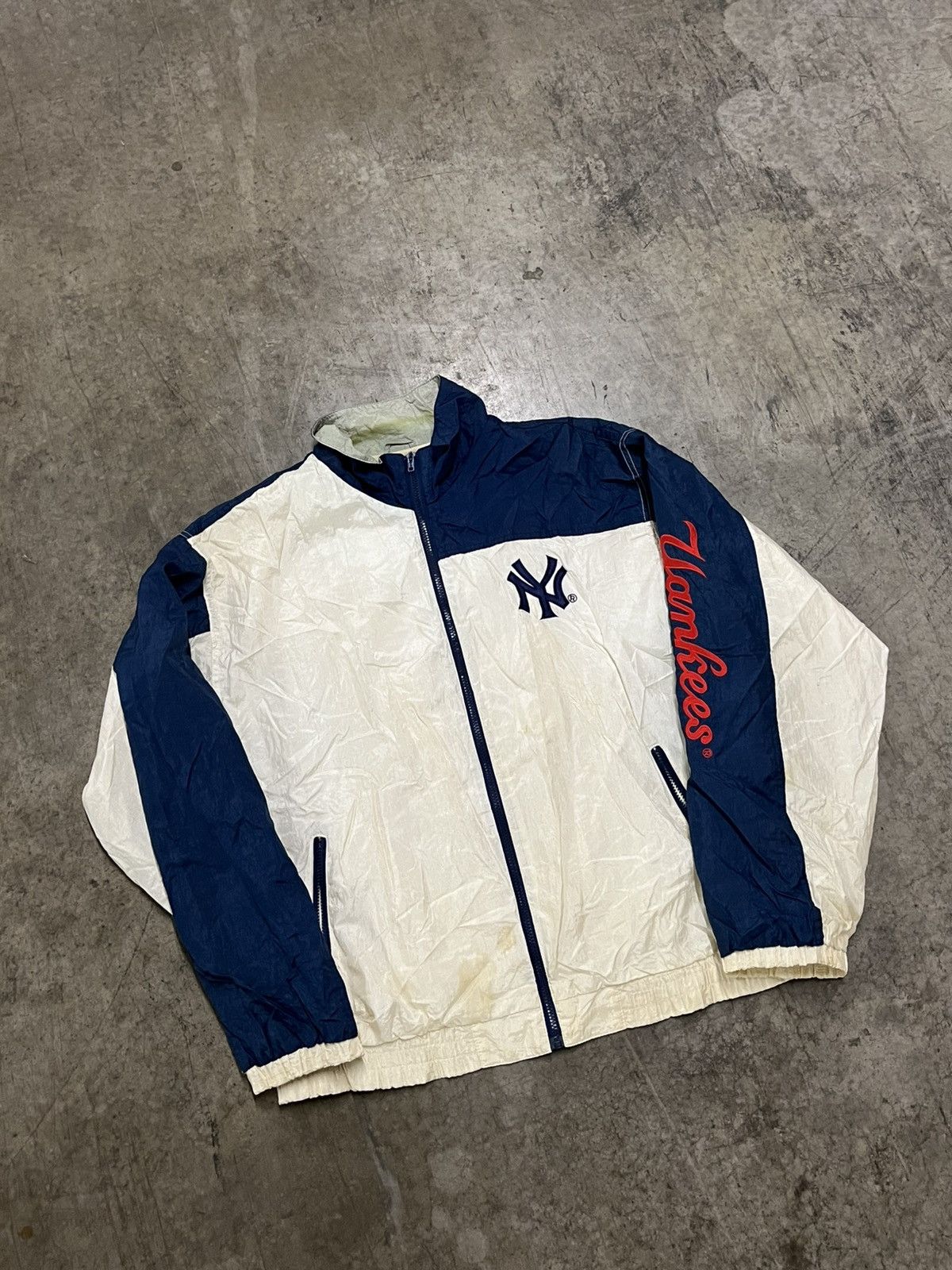 Vintage NY Yankees vintage light weight windbreaker hype rare 90s Size US XL / EU 56 / 4 - 6 Thumbnail