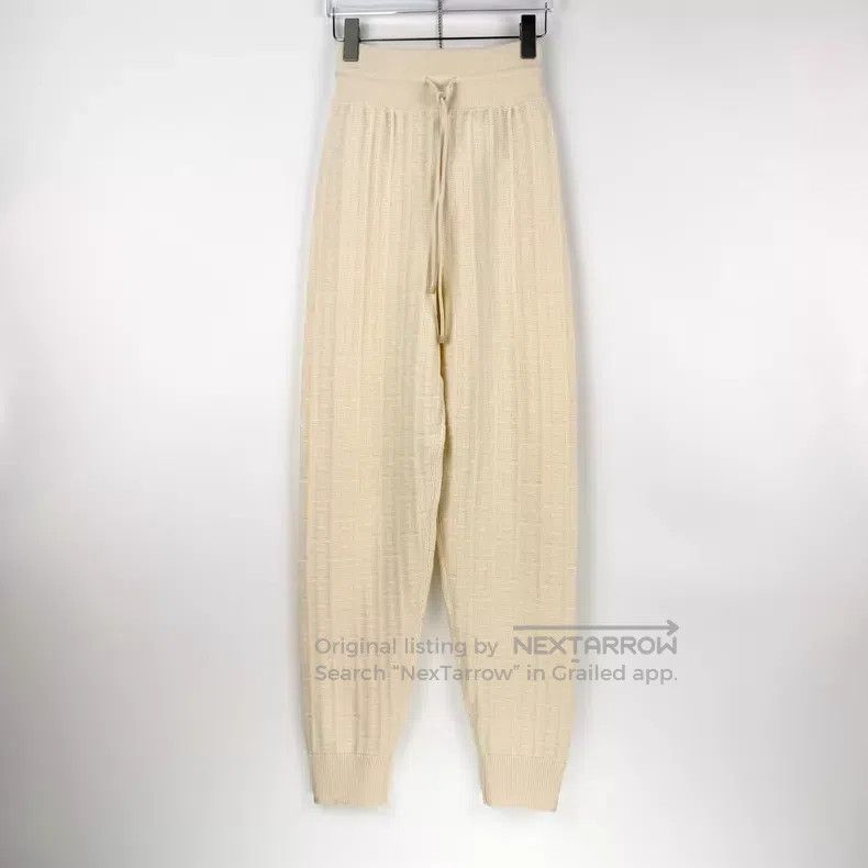Hermes Hermes Off-White Full H Wool Drawstring Trousers Size 24" / US 00 / IT 34 - 3 Thumbnail
