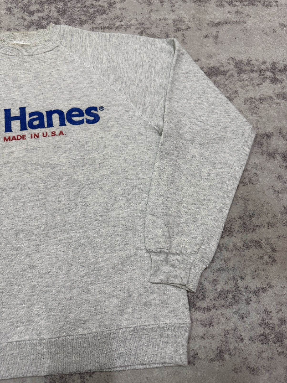 Hanes Vintage 90s Hanes Made In Usa Biglogo Crewneck Sweatshirt Size US S / EU 44-46 / 1 - 6 Thumbnail