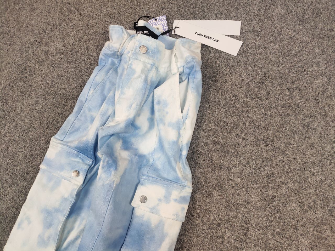 CHENPENG Chen Peng Japan Design Roman Column Trouser Blue Cargo Pants Size US 32 / EU 48 - 5 Thumbnail
