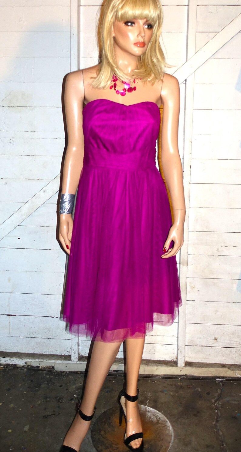 Lauren Ralph Lauren Lauren Ralph Lauren Evening Burgundy Strapless Dress L Size L / US 10 / IT 46 - 3 Thumbnail