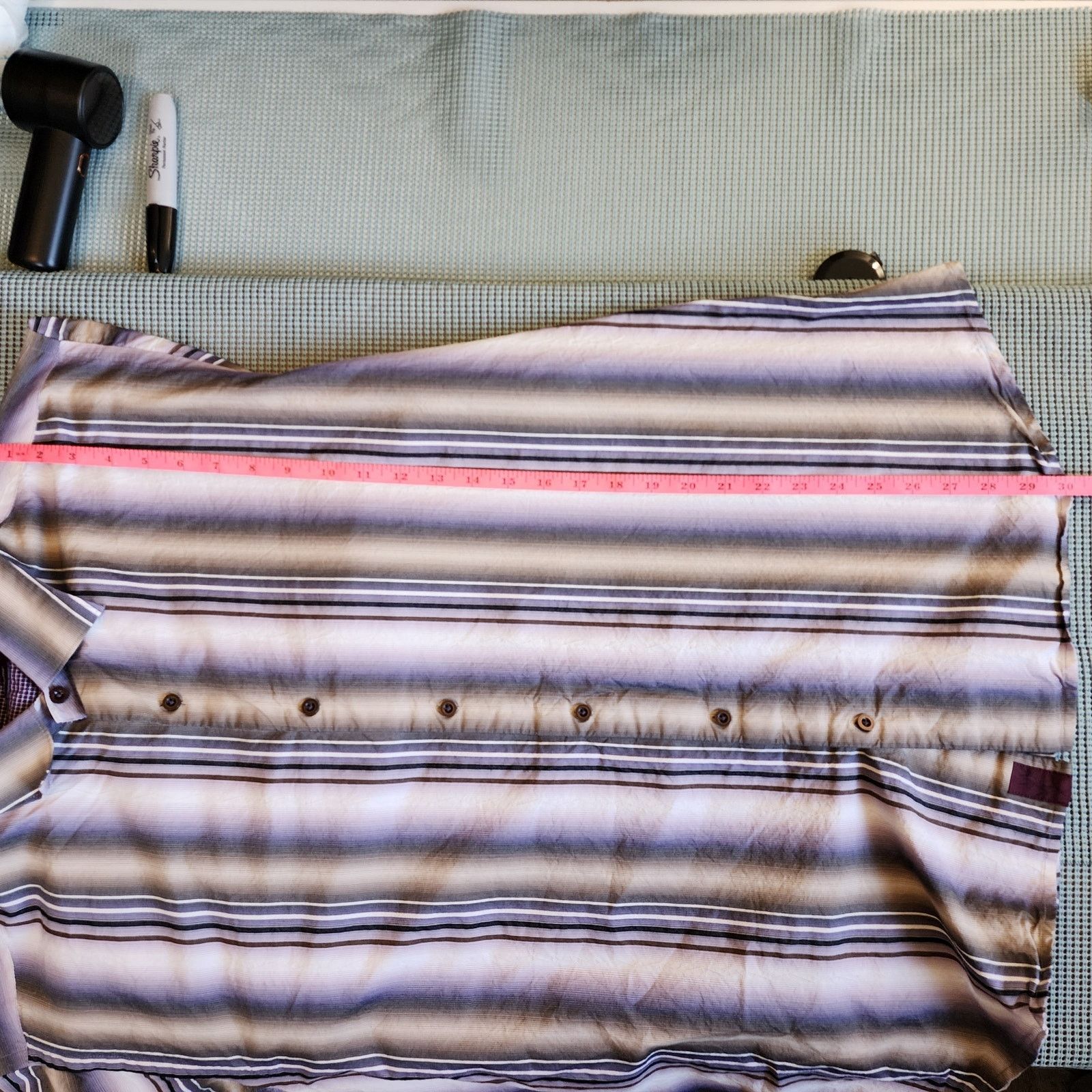 Tommy Bahama Tommy Bahama Men's XL Striped Shirt Cotton Silk Blend Size US XL / EU 56 / 4 - 6 Thumbnail