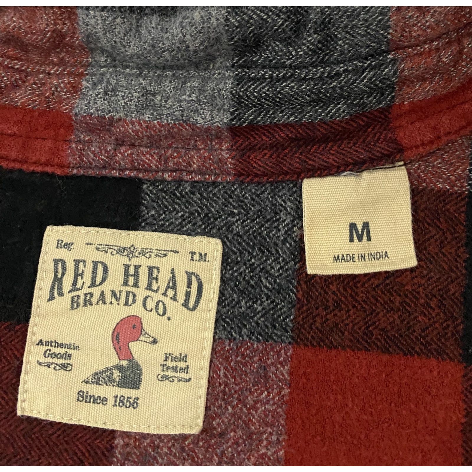 Vintage Red Head Shirt Mens Medium Plaid Flannel Button Down Outdoor Size US M / EU 48-50 / 2 - 8 Thumbnail