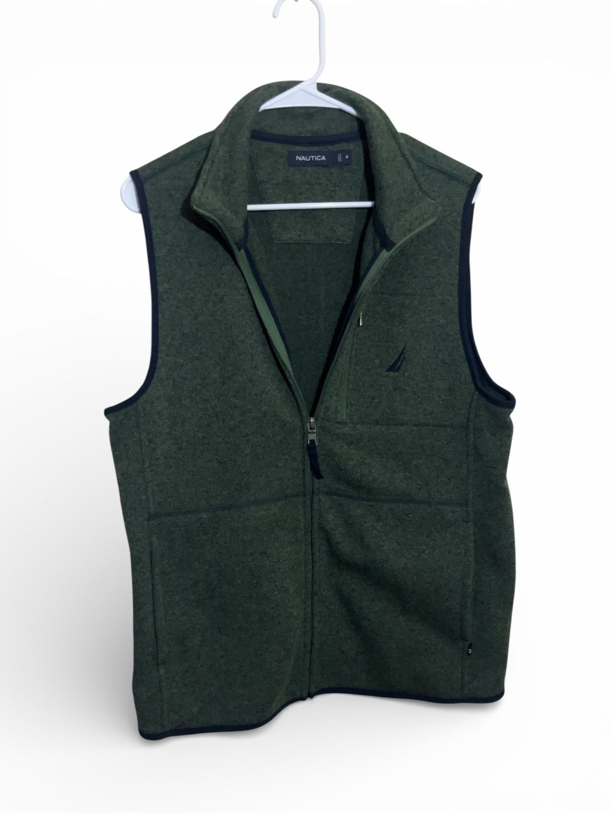 Nautica Nautica 90s Vintage Forest Green Fleece Zip-Up Vest, M Size US M / EU 48-50 / 2 - 2 Thumbnail