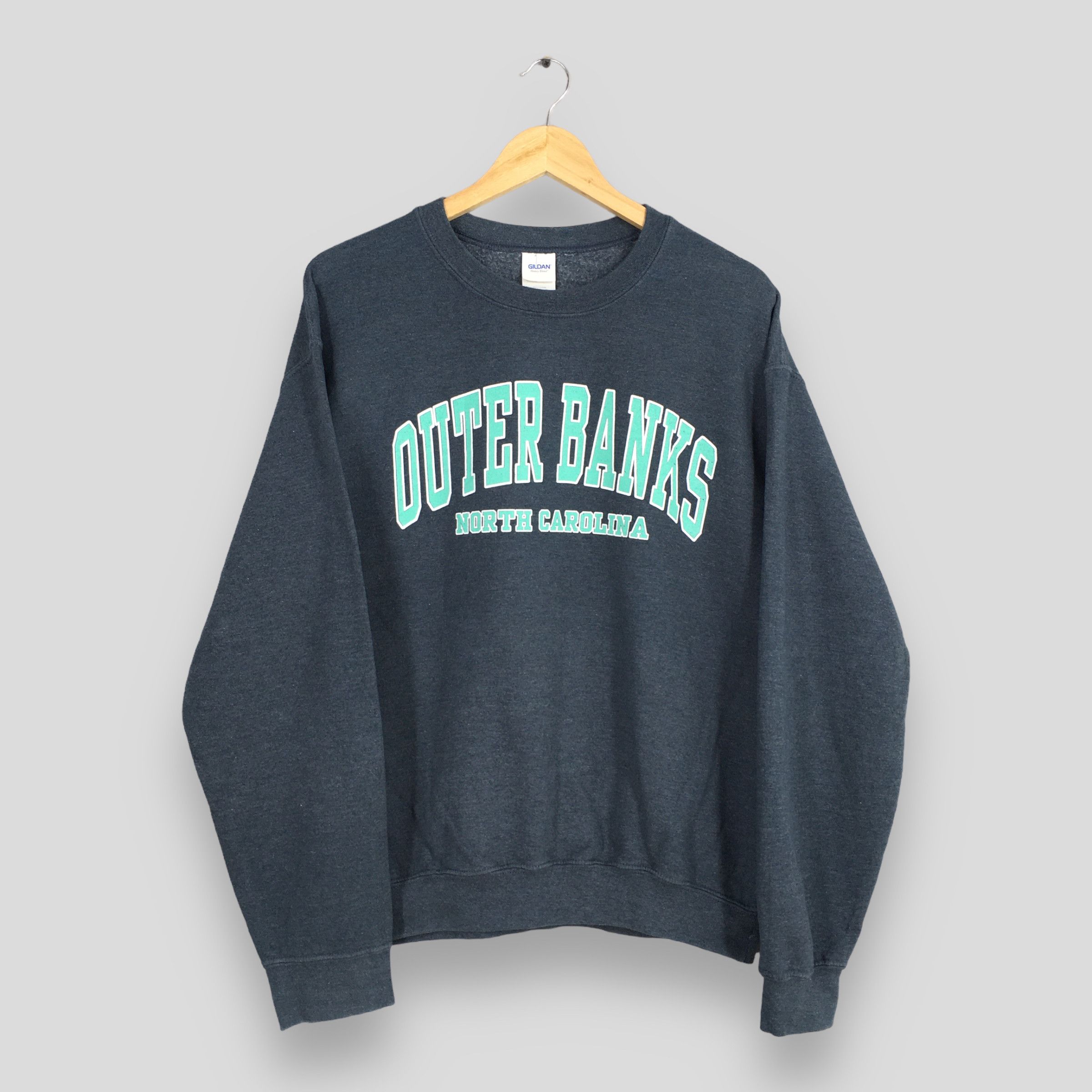 Gildan × Vintage Vintage Outer Banks North Carolina Sweatshirt Medium Size US M / EU 48-50 / 2 - 1 Thumbnail