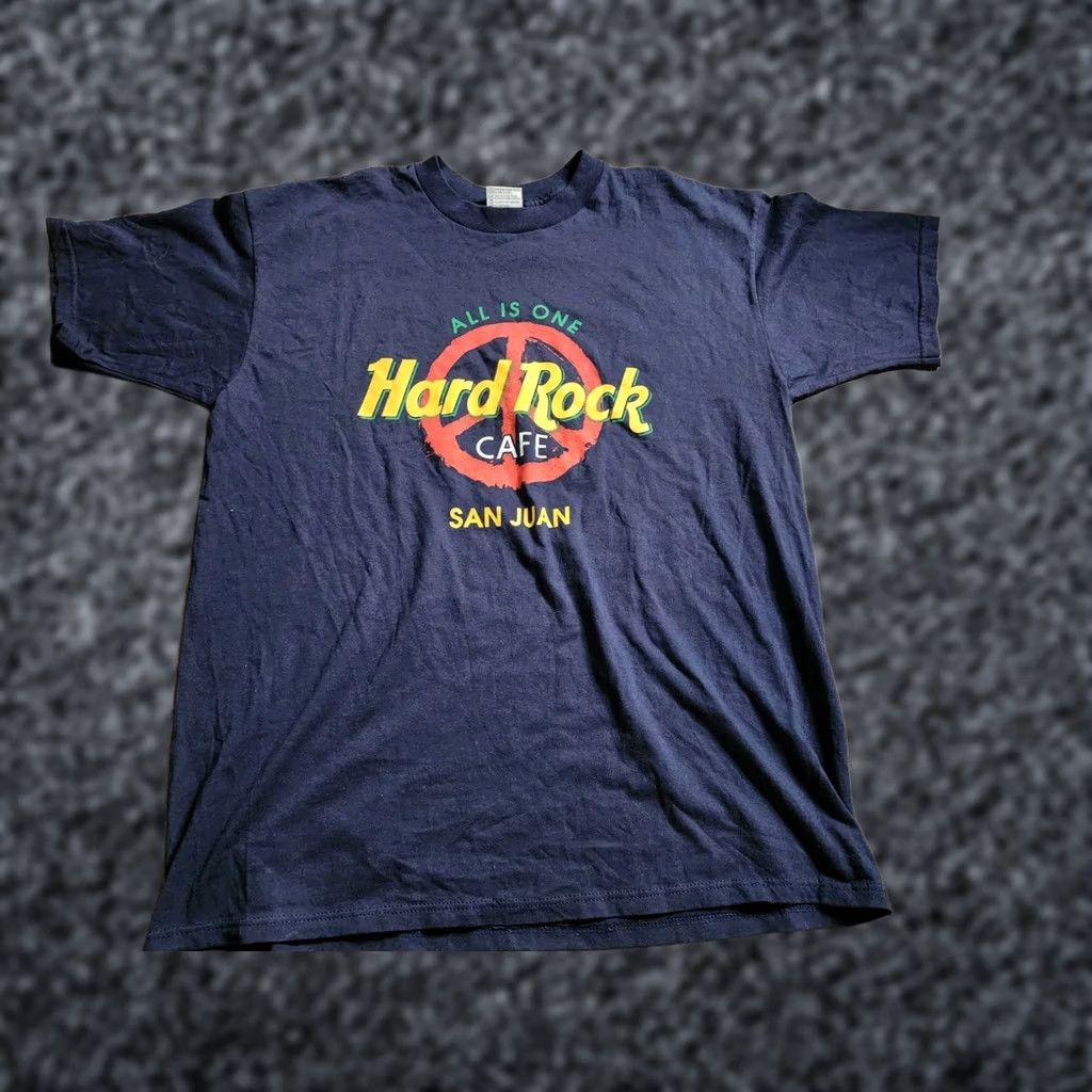 Hard Rock Cafe VINTAGE Hard Rock Cafe T-Shirt Mens XL Crew Neck Short Sleeve Blue Cotton 1990s Logo Graphic Print 90s Size US XL / EU 56 / 4 - 1 Thumbnail