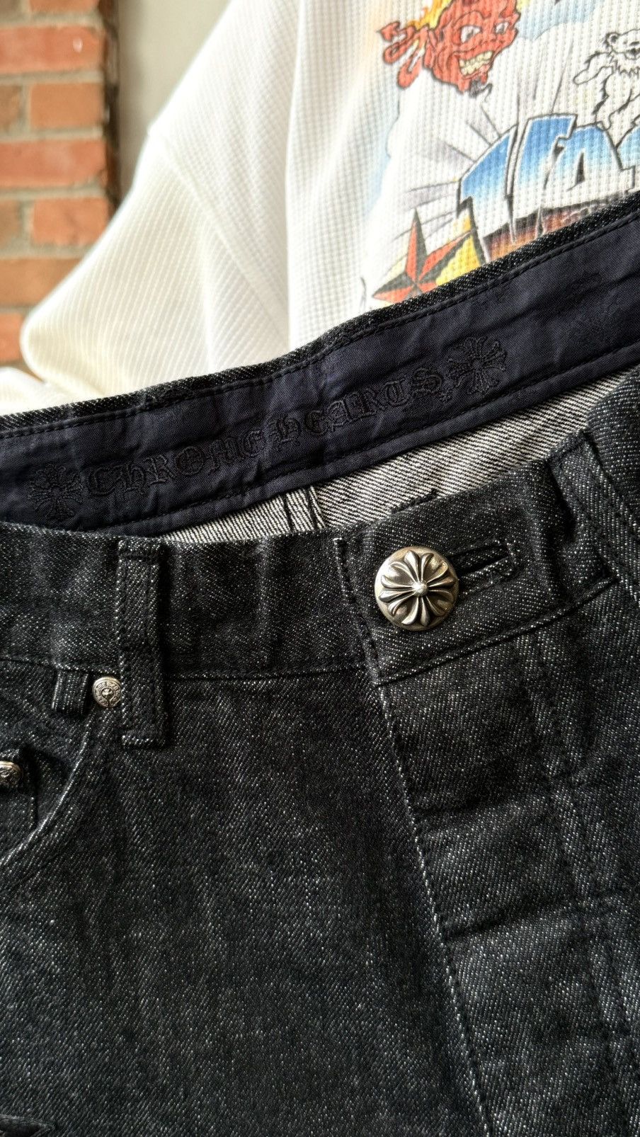 Chrome Hearts Chrome Hearts Multi Star Patch Selvedge Jeans Size US 31 - 13 Thumbnail