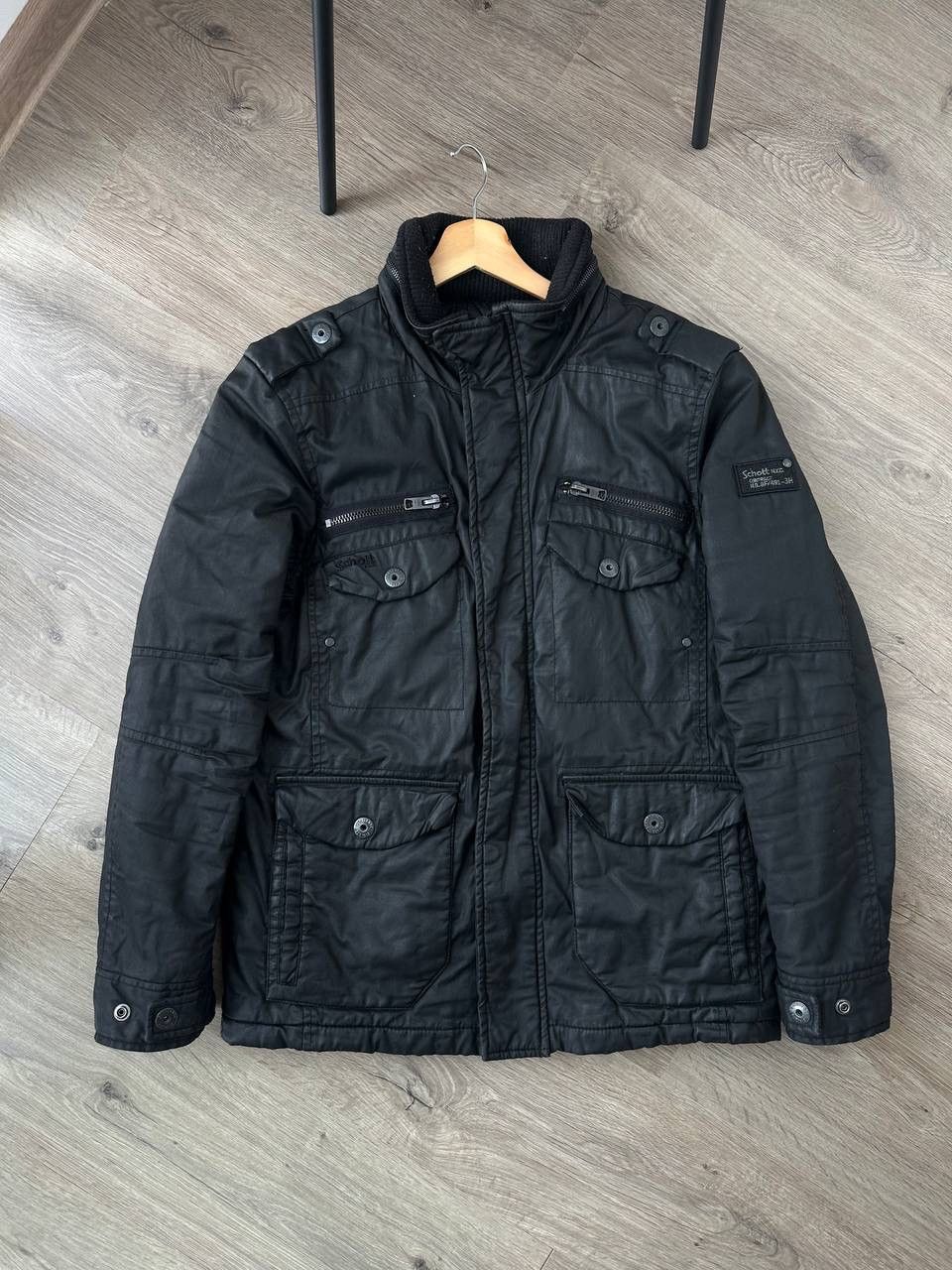 Japanese Brand × Schott × Vintage Vintage Japanese Schott Black Faded Pocket Jacket Size US M / EU 48-50 / 2 - 2 Thumbnail