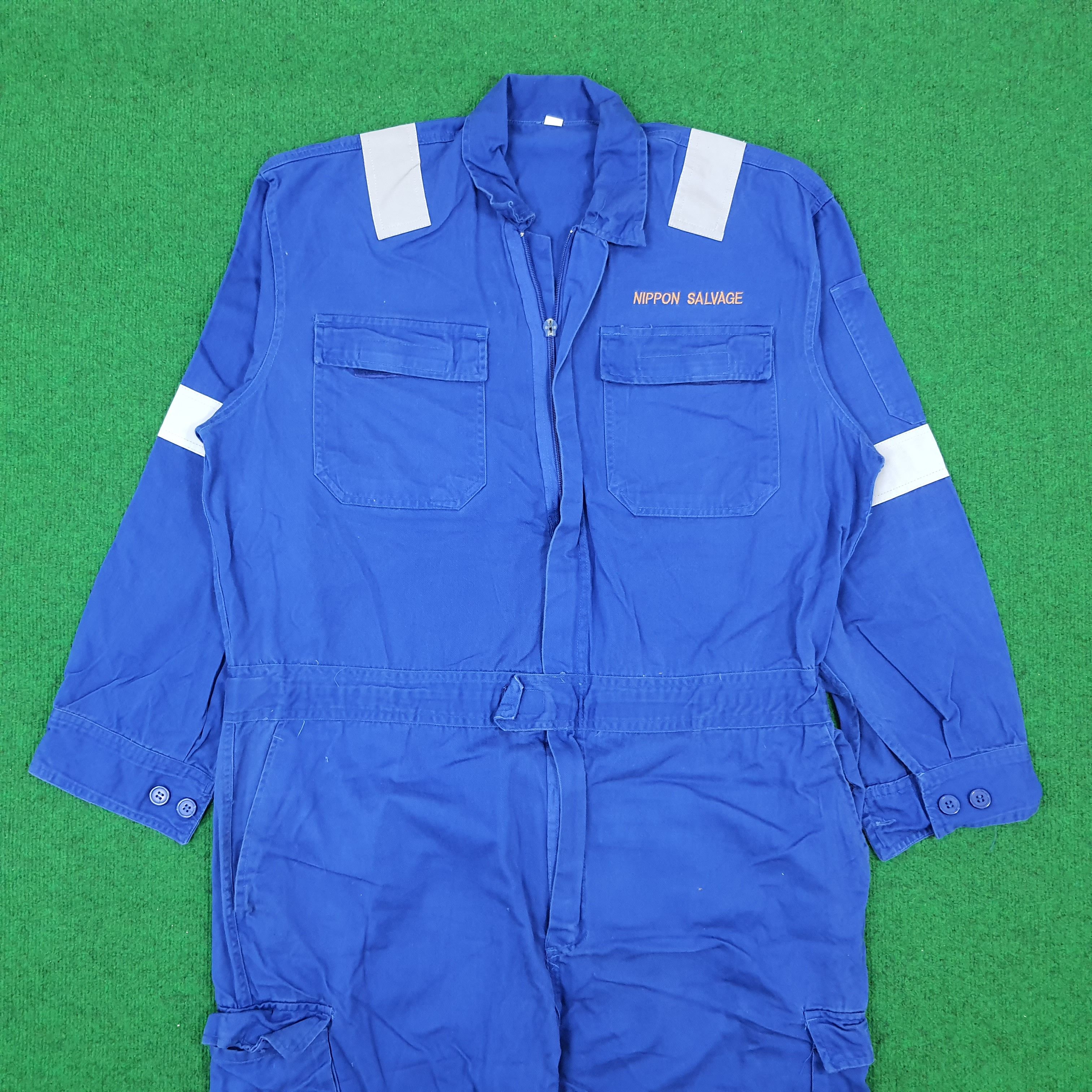 Japanese Brand × Vintage Vintage Nippon Salvage Japan Safety Worker Coverall Size US L / EU 52-54 / 3 - 3 Thumbnail
