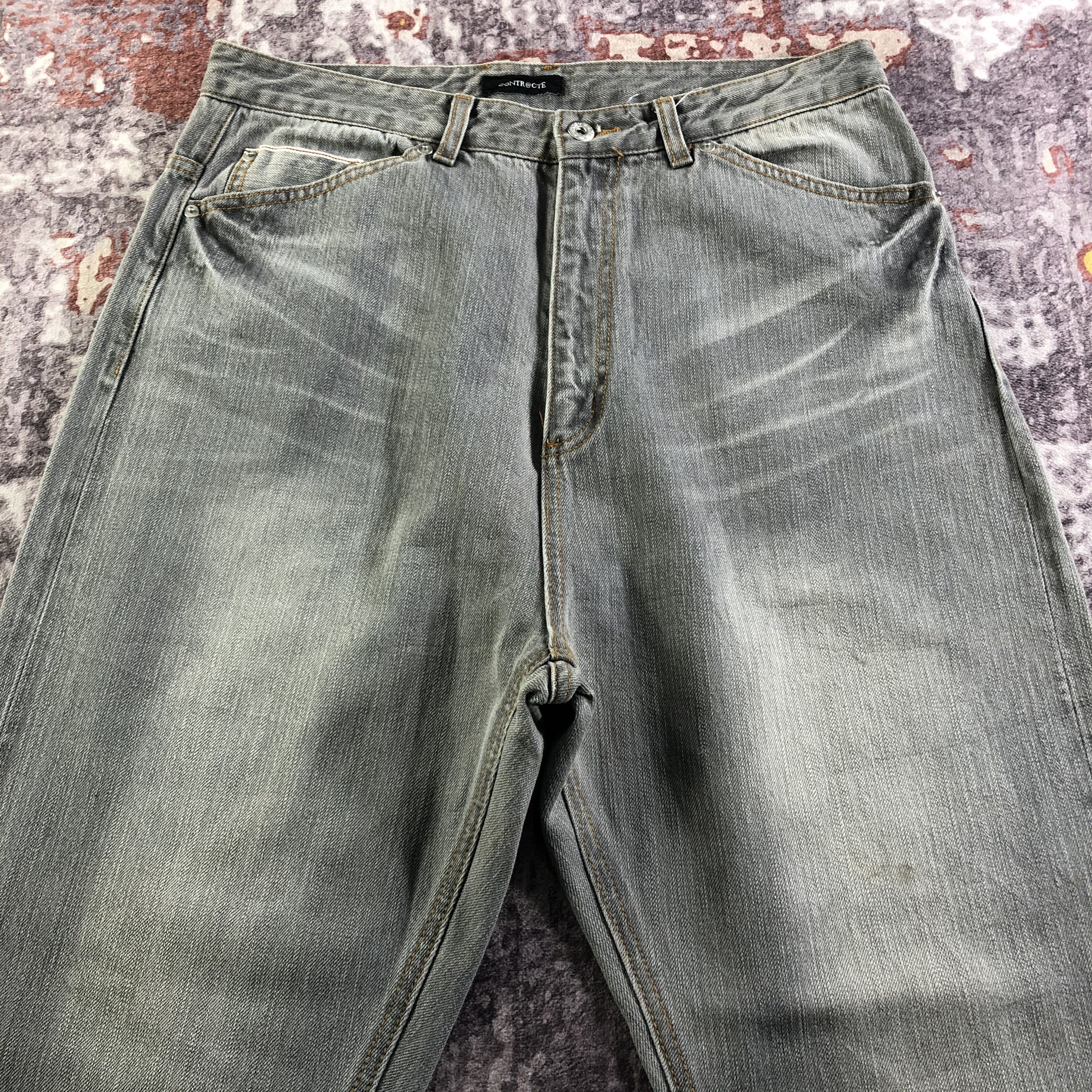 Japanese Brand Vintage Contracte Selvedge Jeans-JM3626 Size US 34 / EU 50 - 3 Thumbnail
