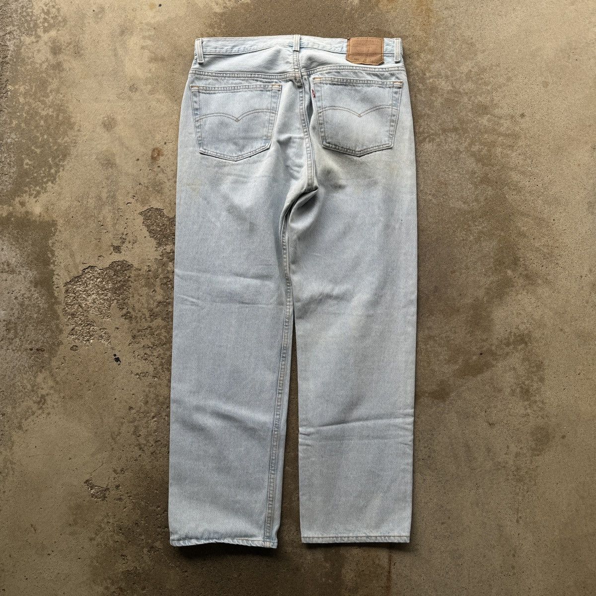 Levi's 90s Levi's 501 Thrashed Faded Jeans USA ERD Grunge Chrome Size US 35 - 9 Thumbnail